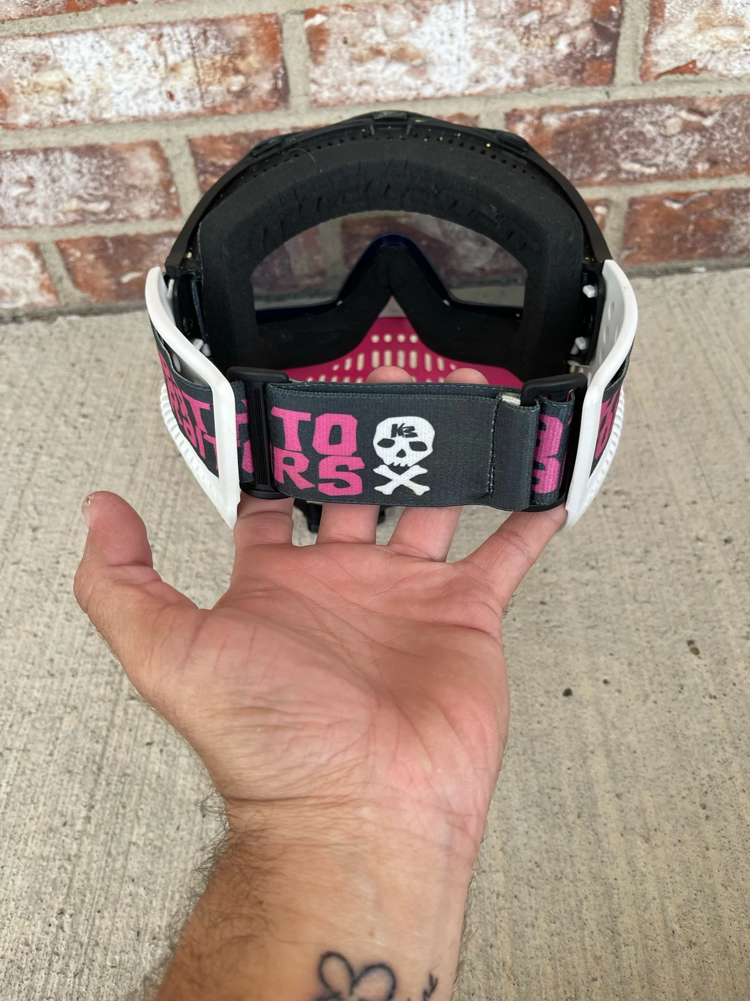 Used JT Proflex Paintball Mask - Custom Build - Black/Pink/White - Image 5