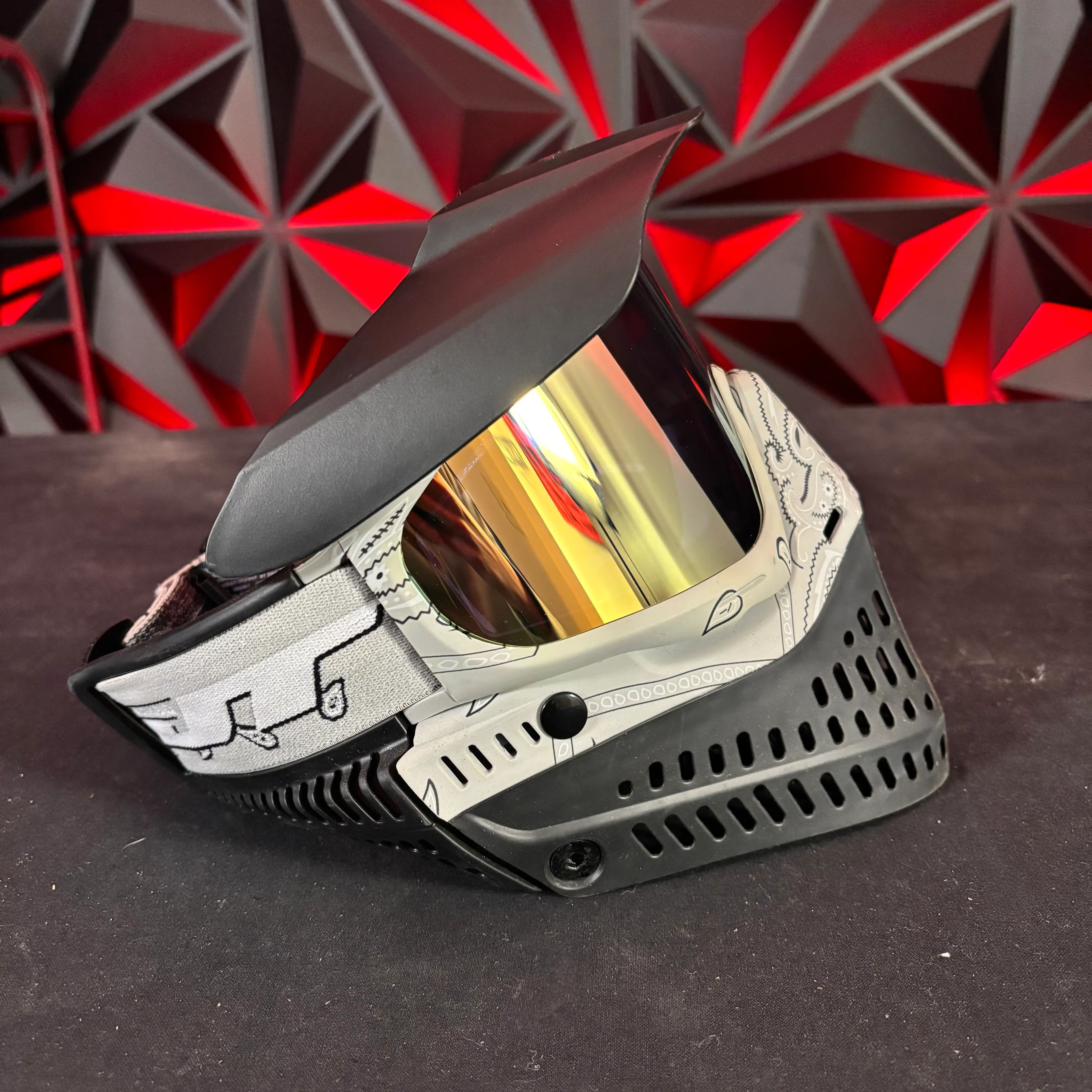 Used JT Proflex Paintball Mask - LE Bandana Grey w/ Sandana Back Strap - Image 2