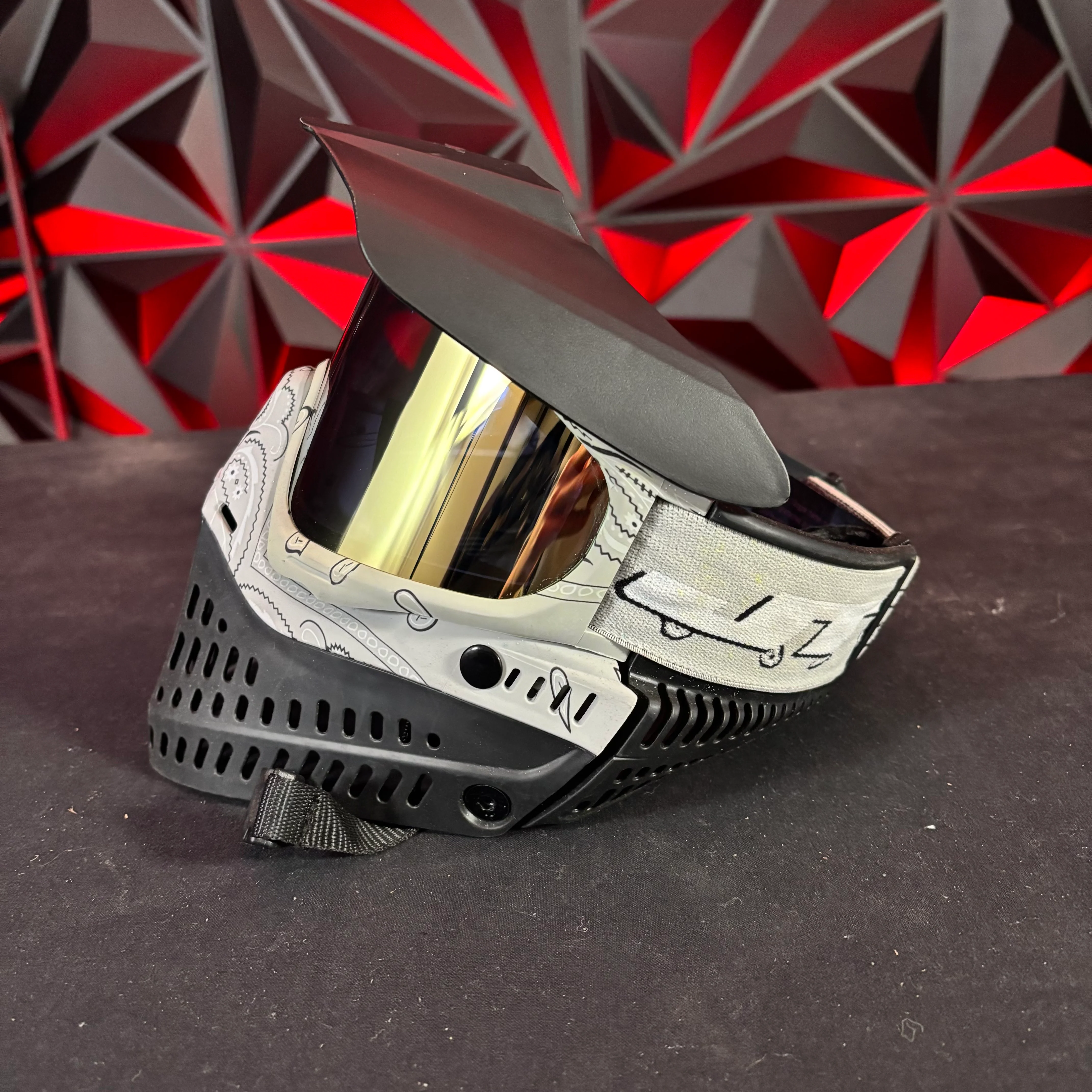 Used JT Proflex Paintball Mask - LE Bandana Grey w/ Sandana Back Strap - Image 5