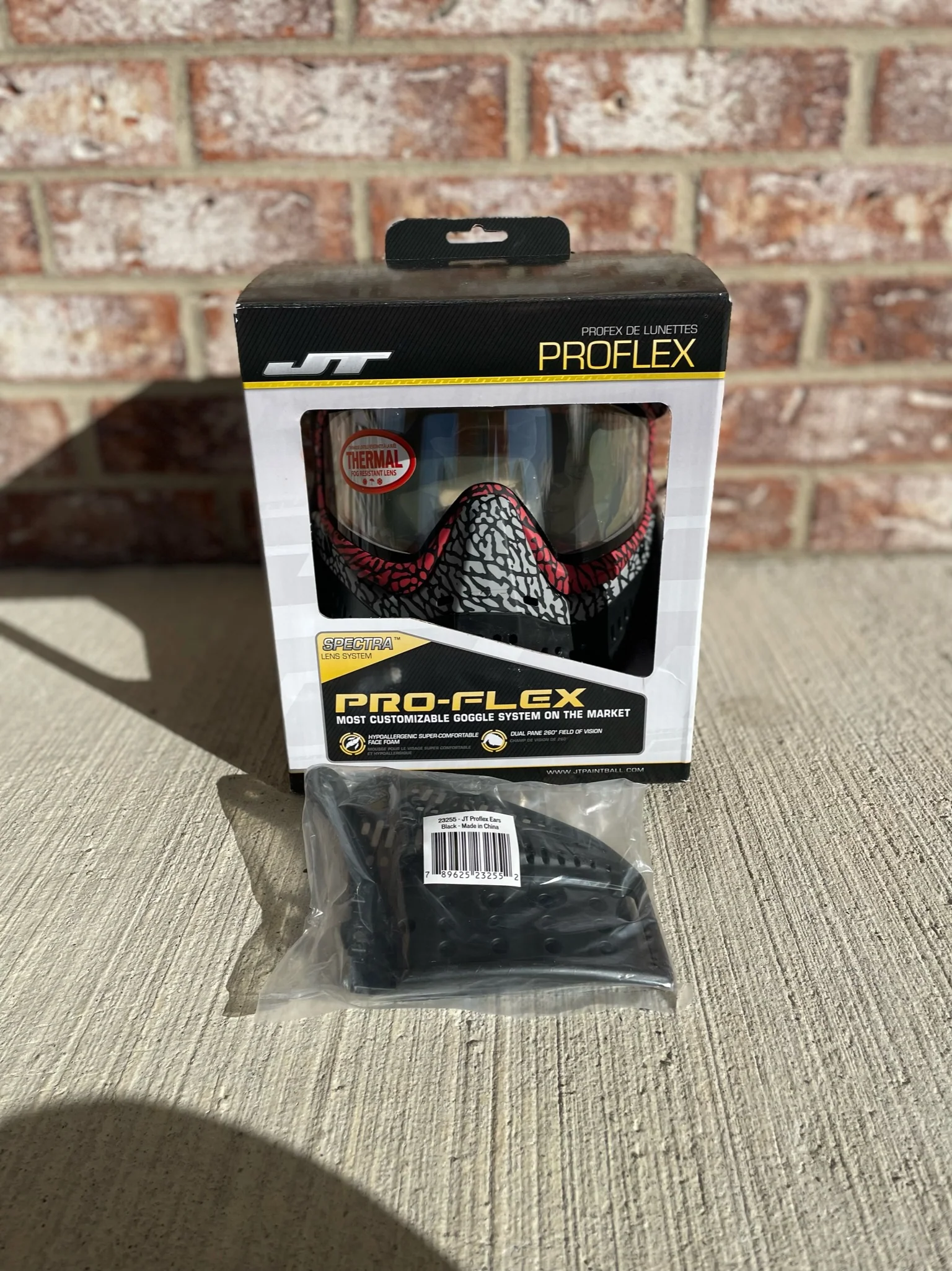 Used JT Proflex Paintball Mask - LE BNIB w/ Black Spare Ears - Image 5
