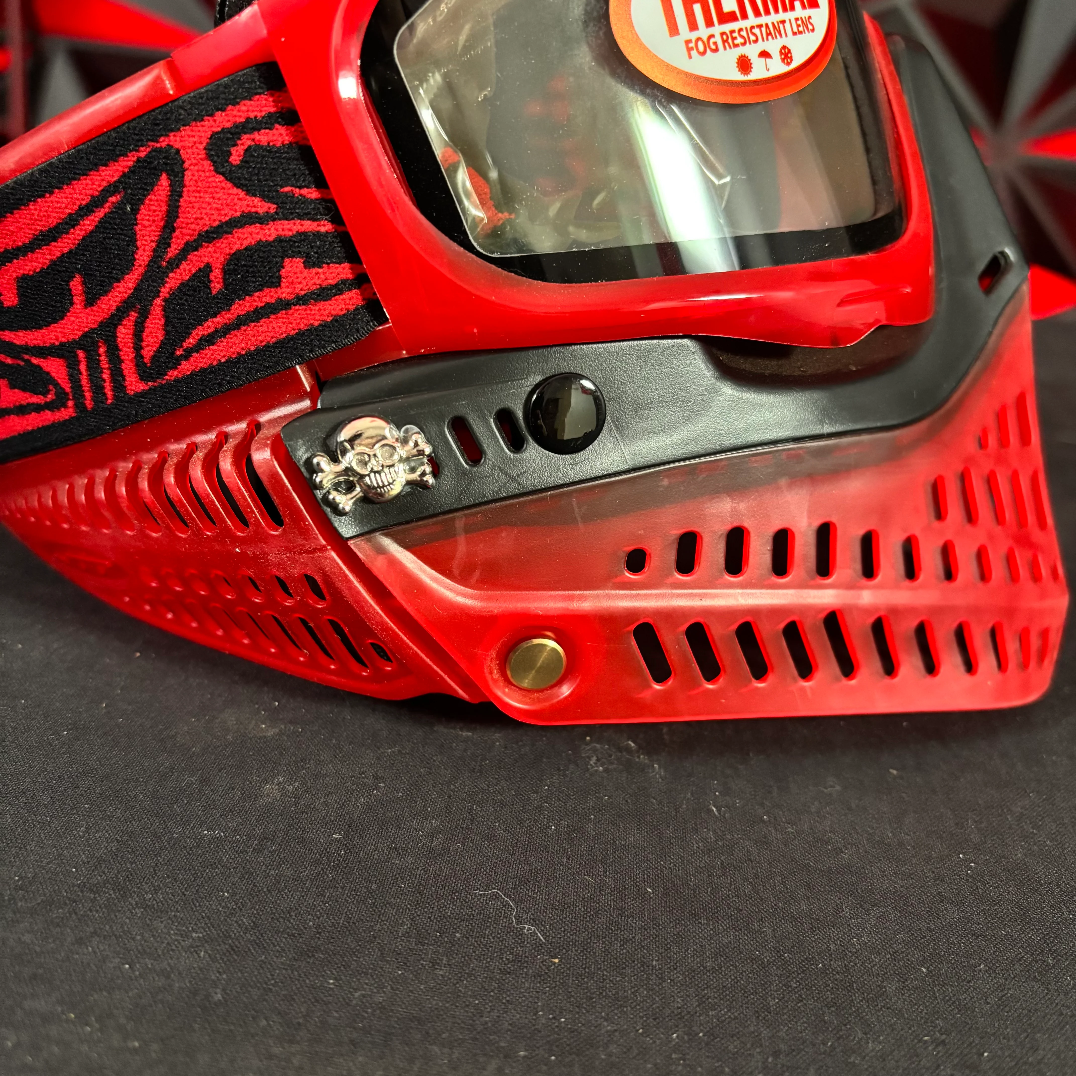Used JT Proflex Paintball Mask - Custom # 16 LE Ice Red *Custom* - Image 4