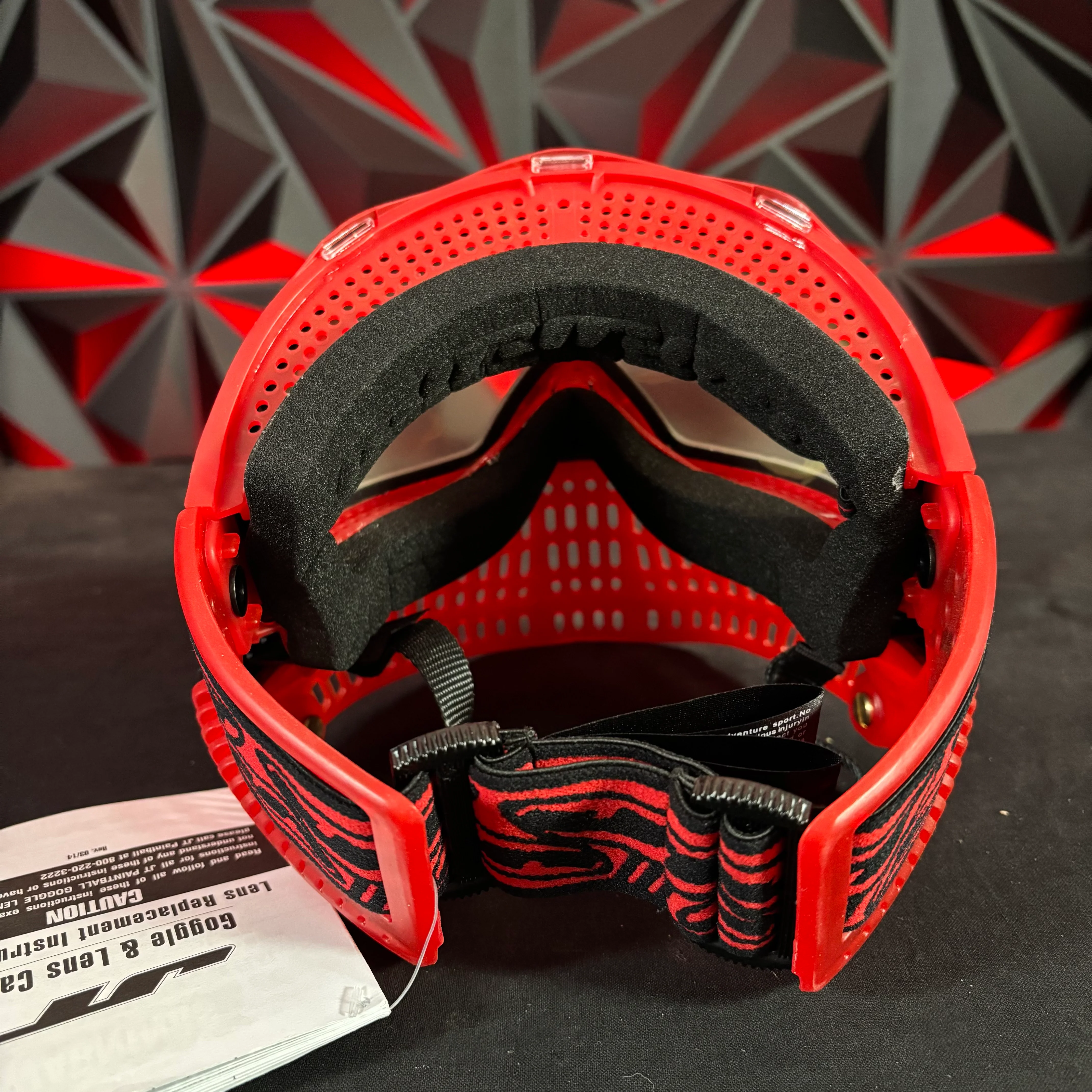 Used JT Proflex Paintball Mask - Custom # 16 LE Ice Red *Custom* - Image 5