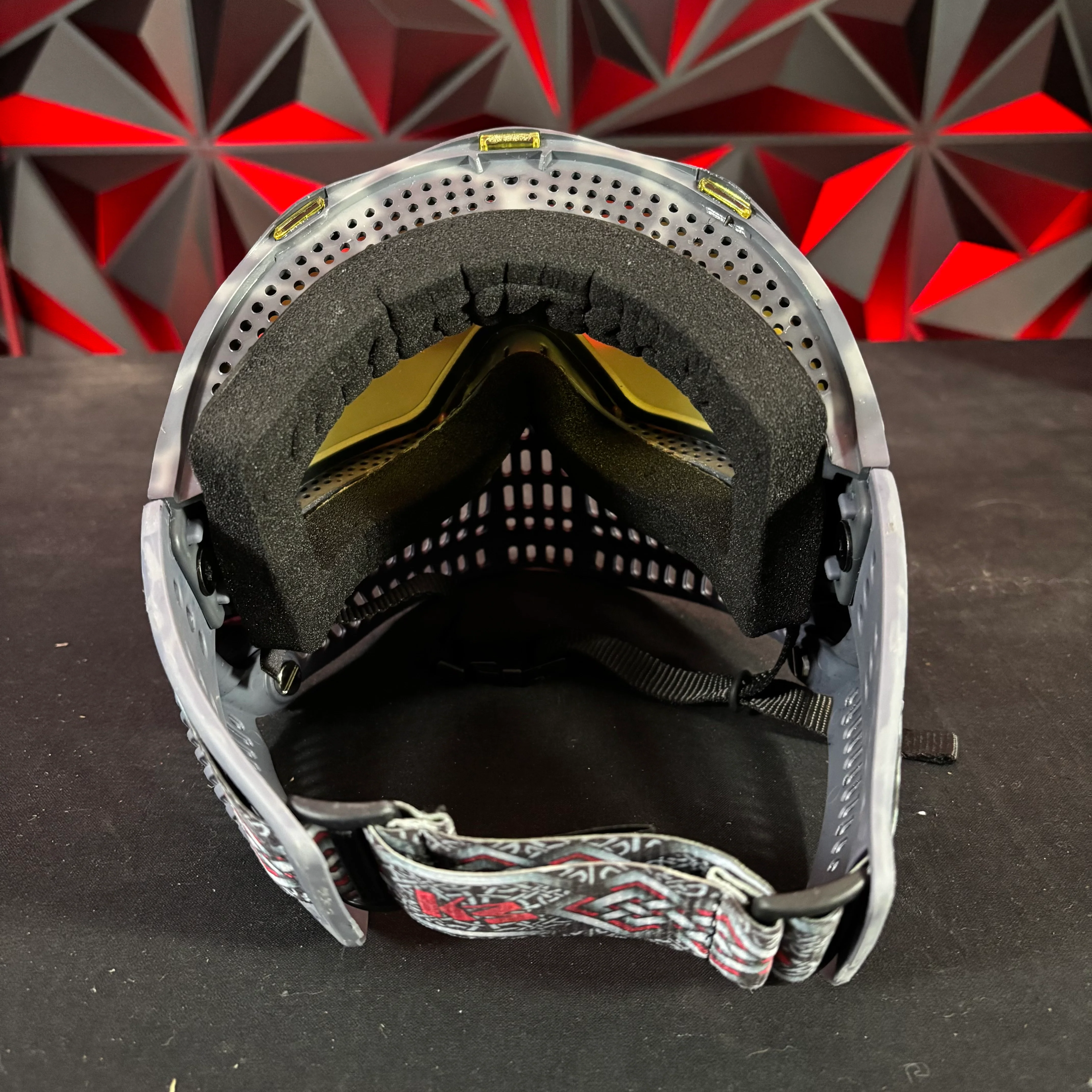 Used JT Proflex Paintball Mask - Custom #3 Grey tie dye Frame /w Grey tiger stripe and Grey Tiger stripe ears *Custom* - Image 4