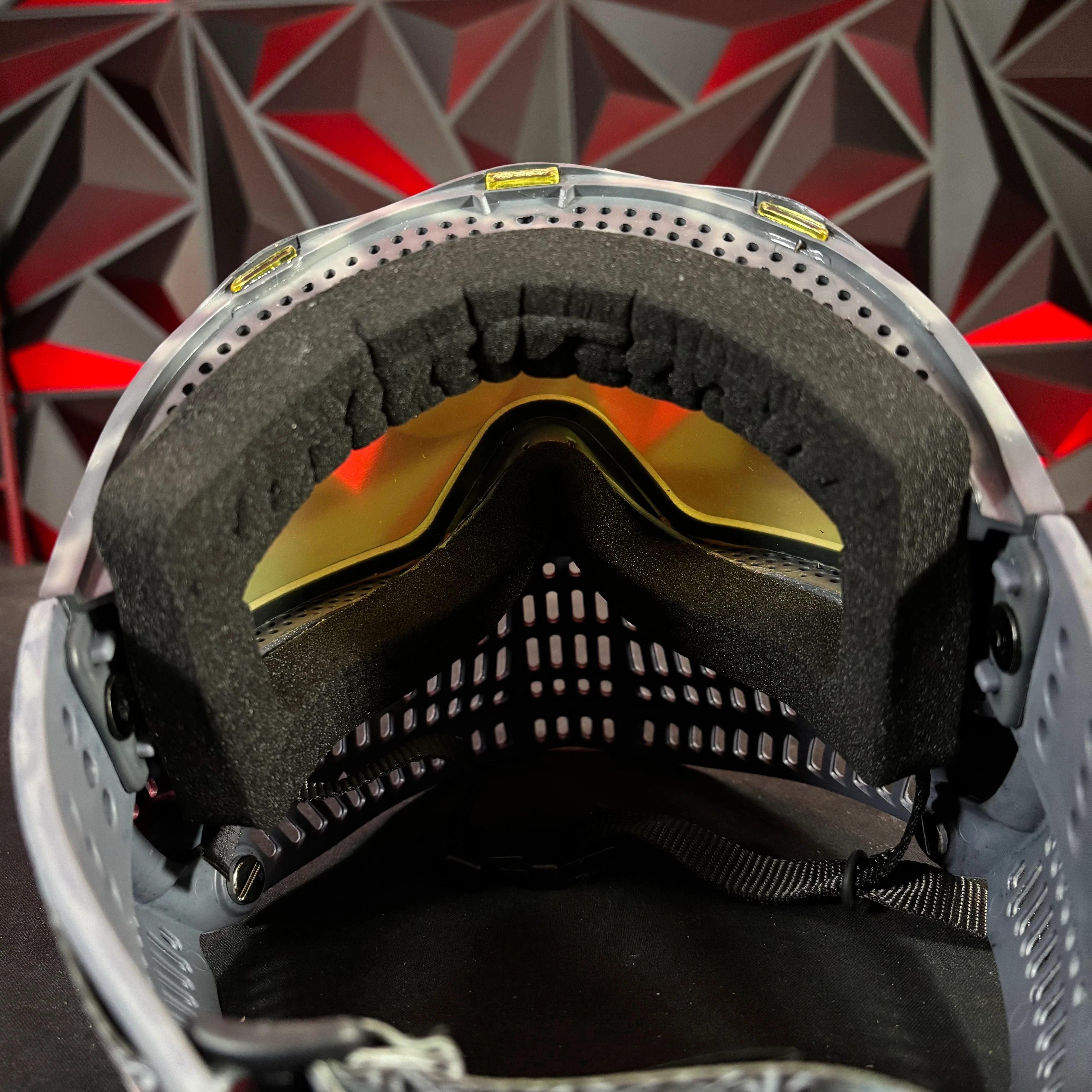 Used JT Proflex Paintball Mask - Custom #3 Grey tie dye Frame /w Grey tiger stripe and Grey Tiger stripe ears *Custom* - Image 5