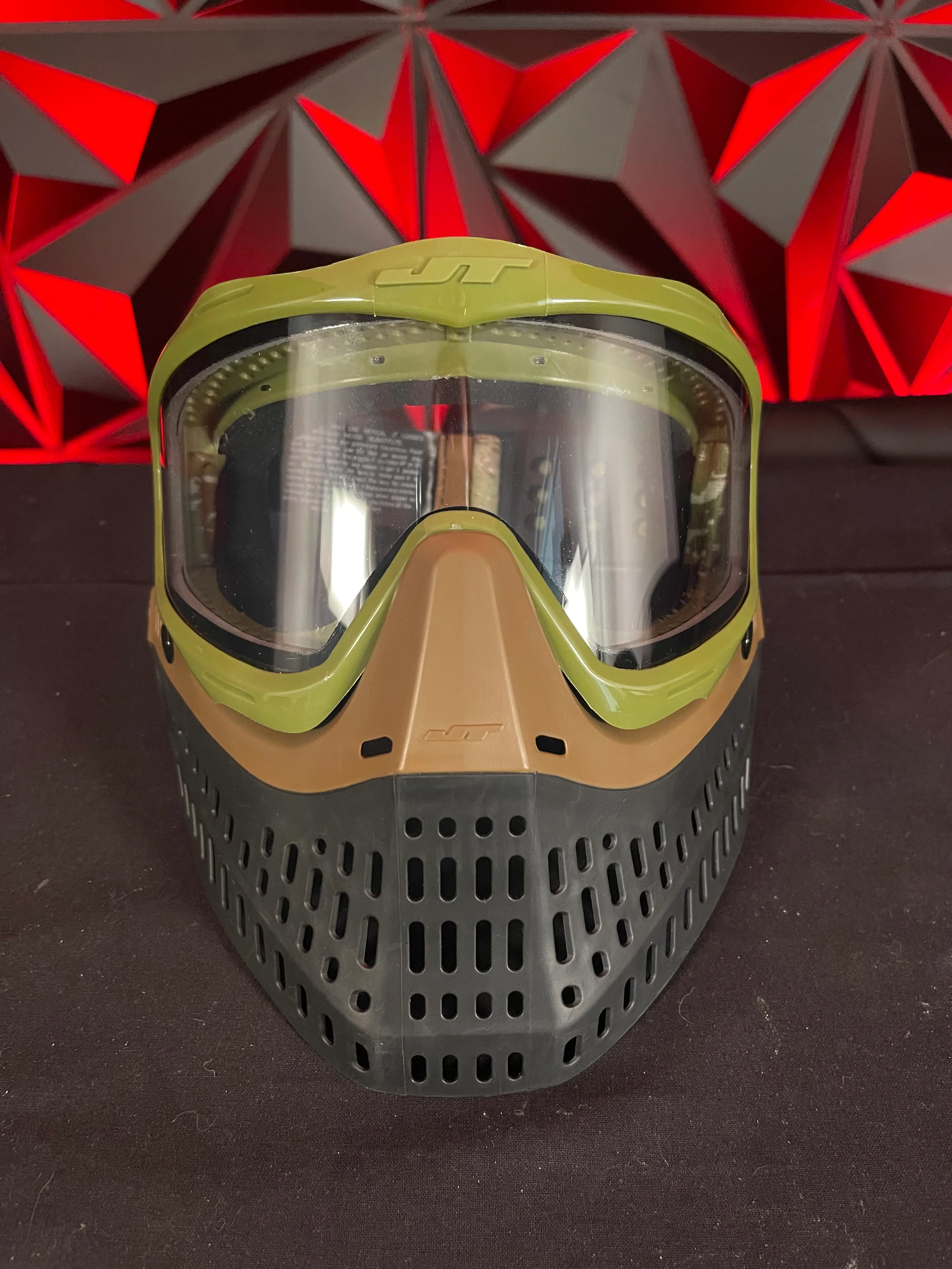 Used JT Proflex Paintball Mask - Olive/Brown/Black