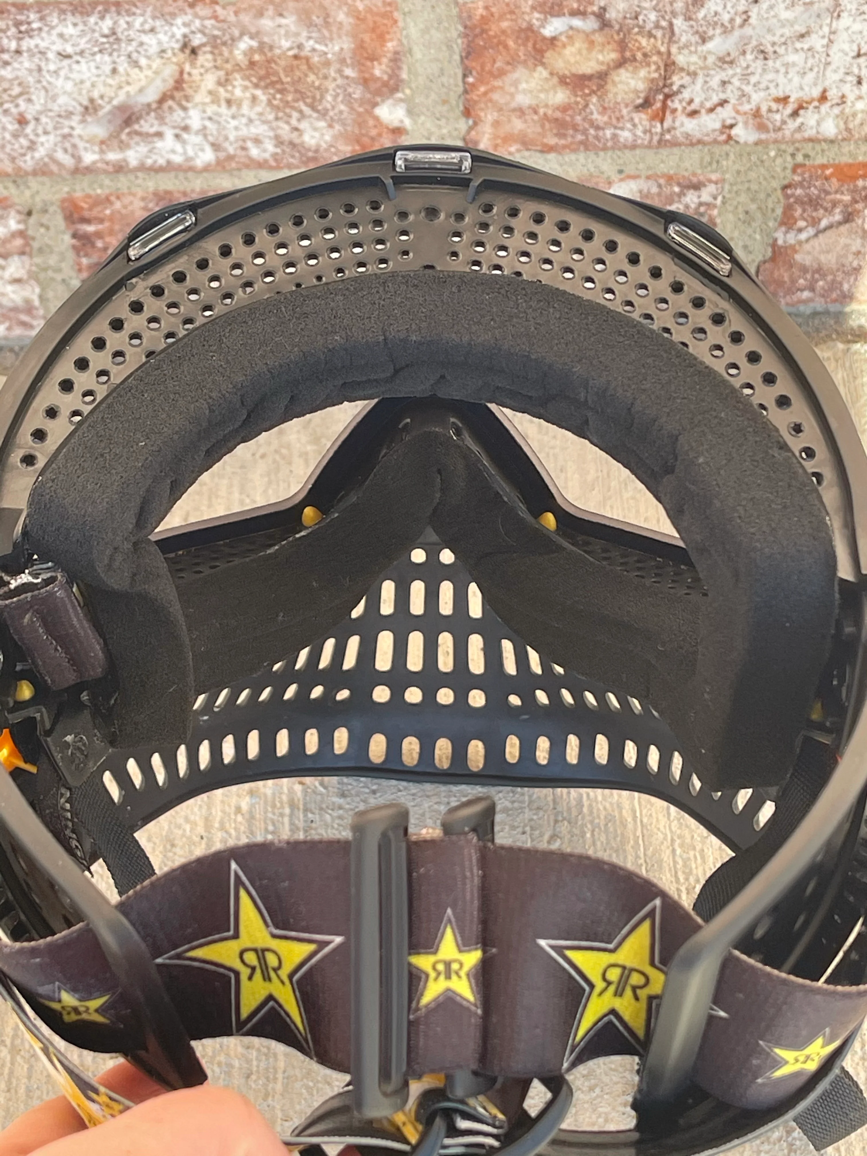 Used JT Proflex Paintball Mask - Rockstar with OG Yellow bottom - Image 5
