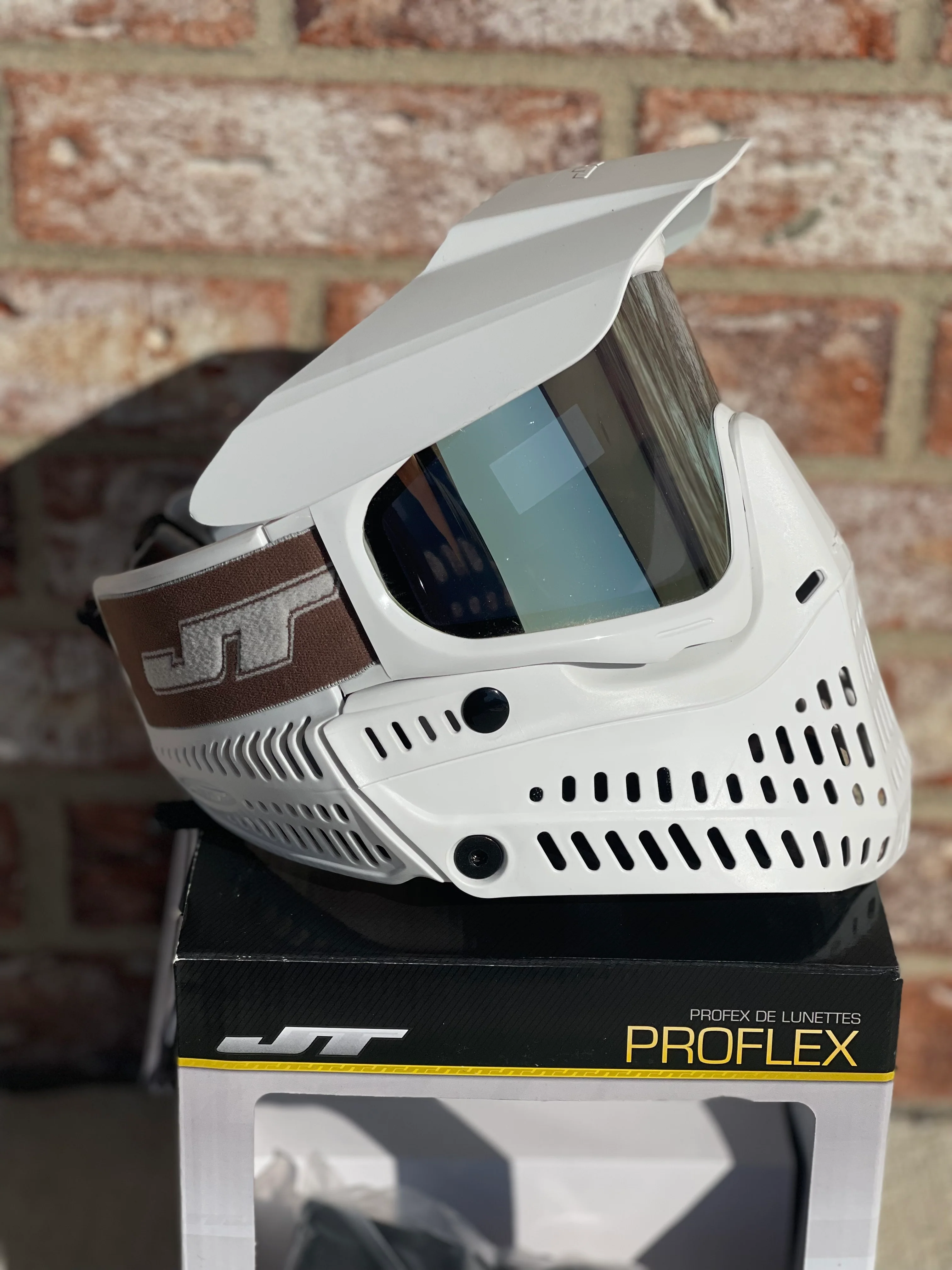 Used JT Proflex Paintball Mask - LE White w/Goggle Bag - Image 3