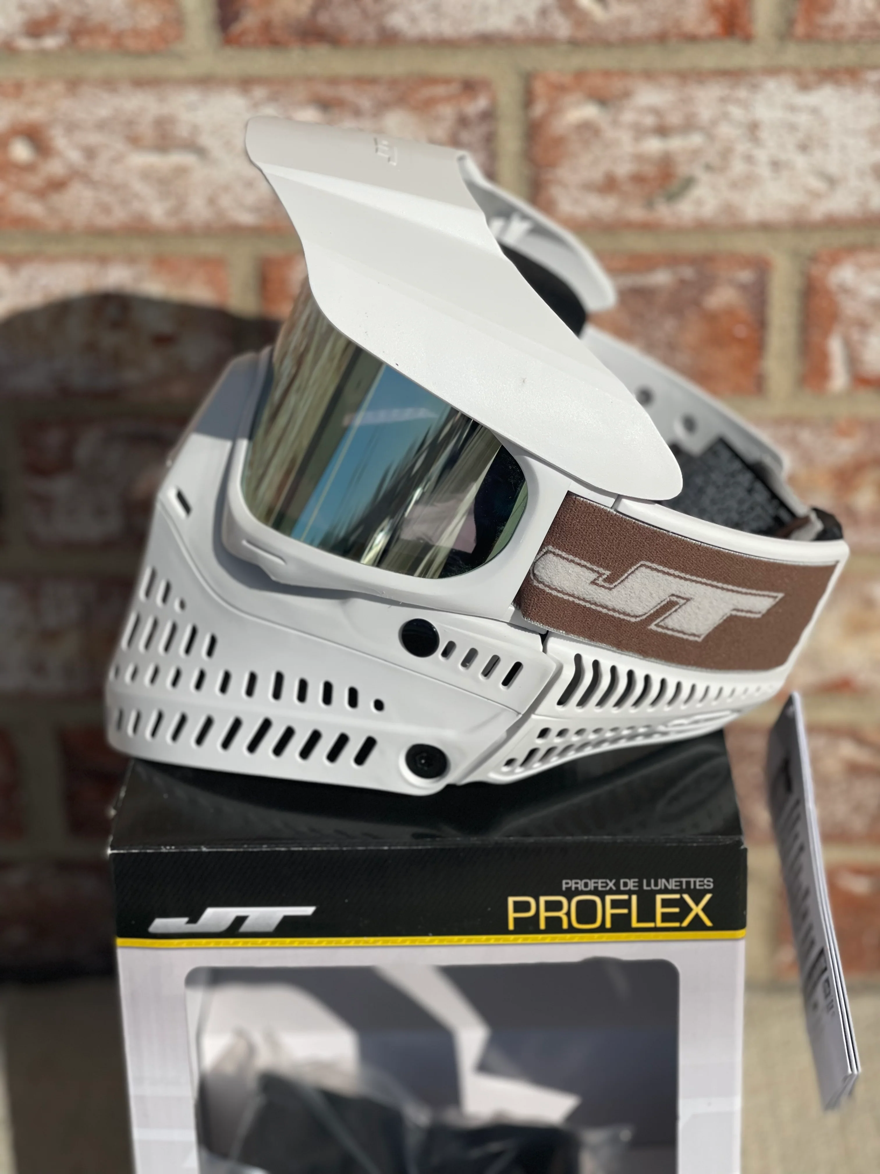 Used JT Proflex Paintball Mask - LE White w/Goggle Bag - Image 4