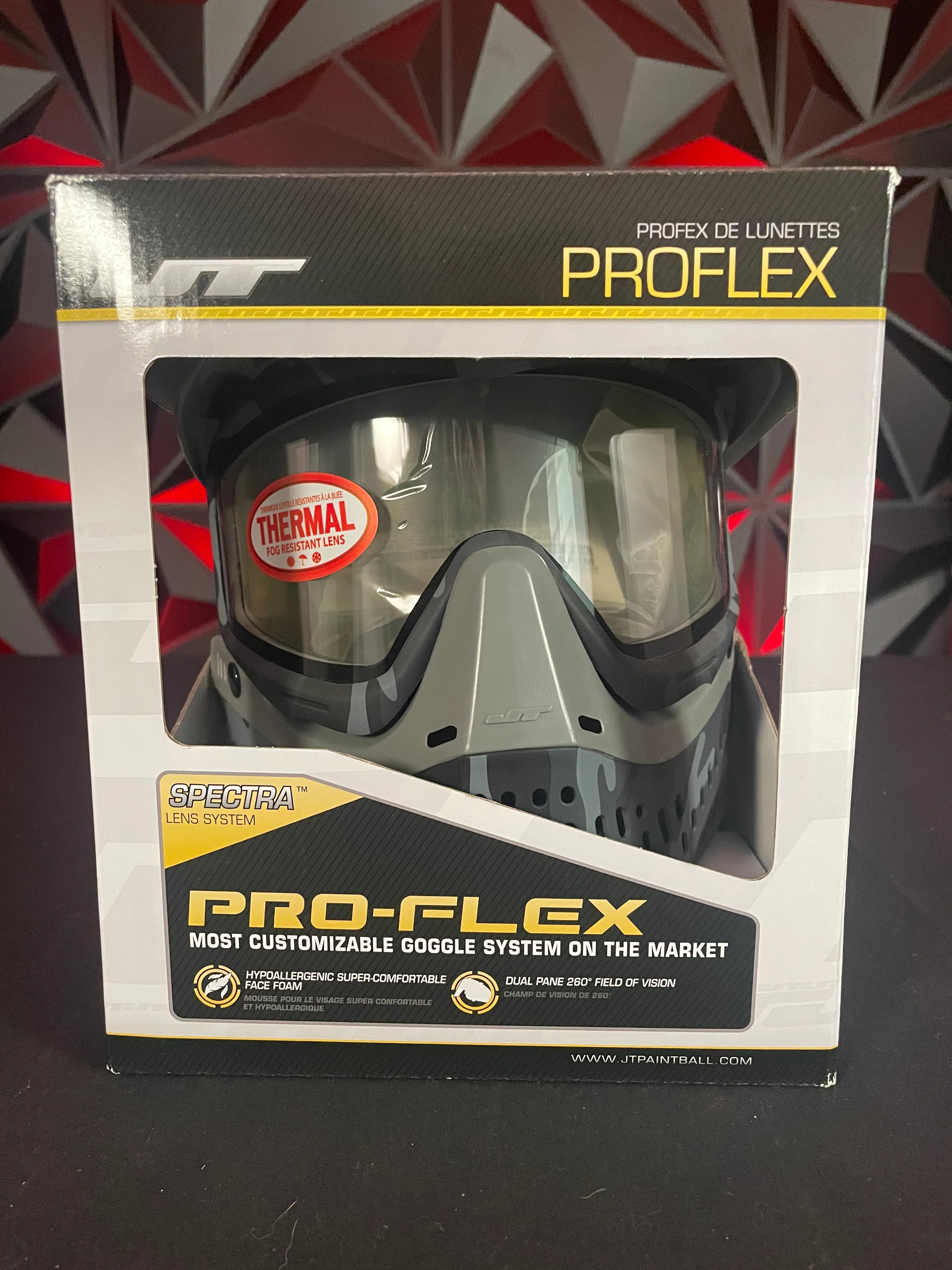 Used JT Proflex SE Paintball Mask -Dark Urban Camo w/Clear Lens - Image 7