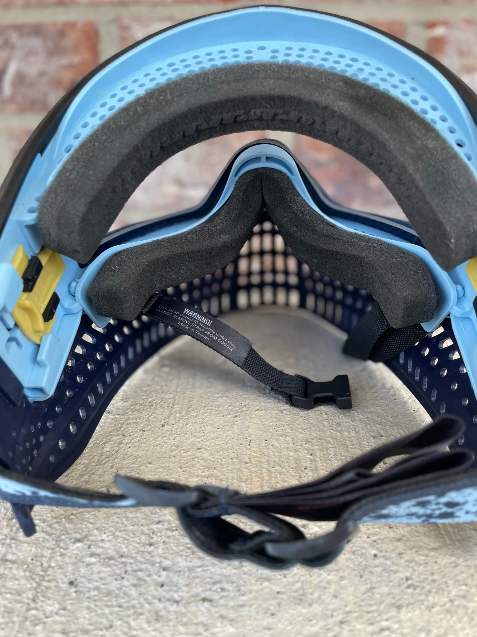 Used JT Proflex X Paintball Mask - Black / 2 Tone Blue Skirt - Image 4
