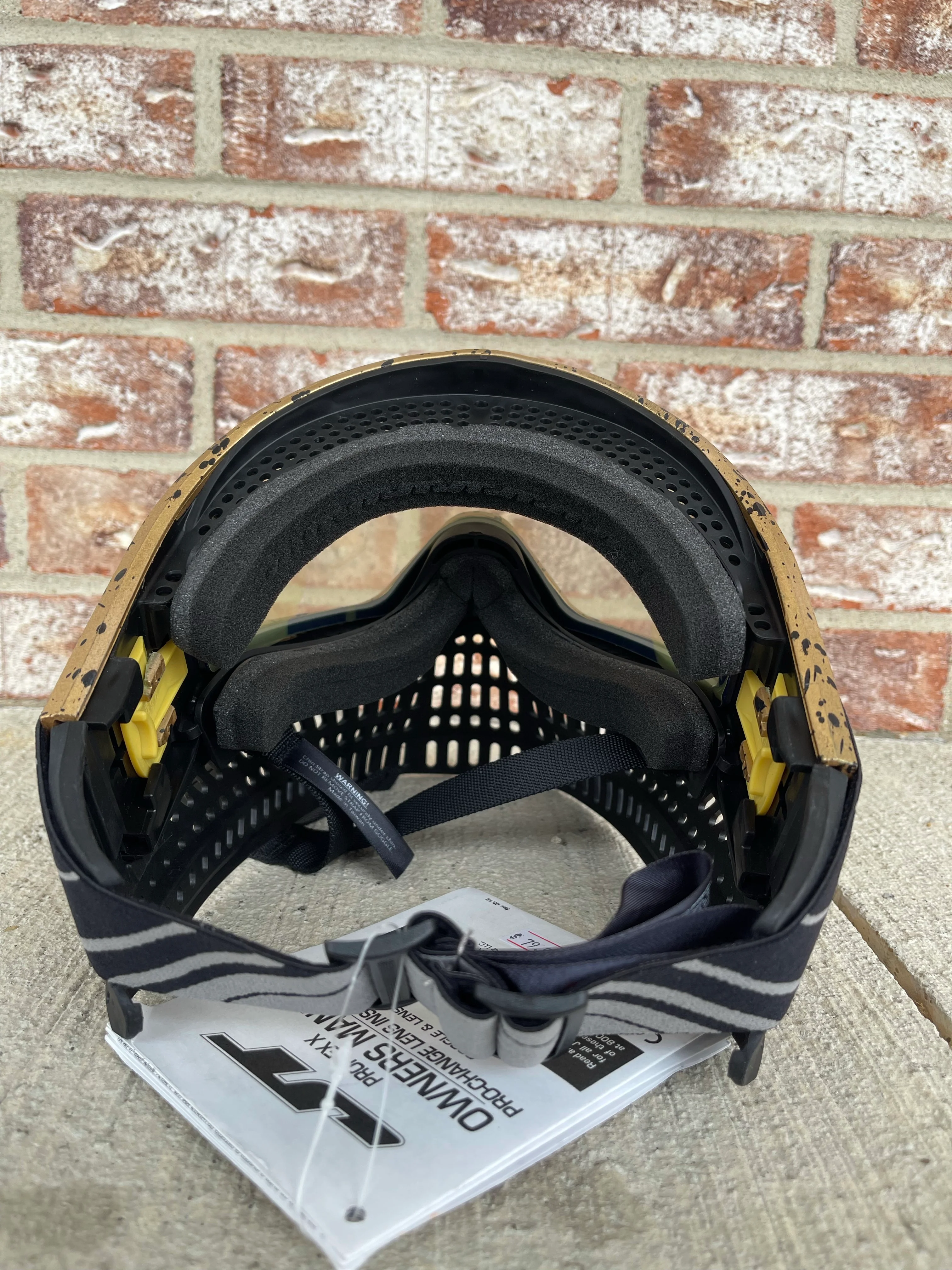Used JT Proflex X Paintball Mask - Black / Gold - Image 4