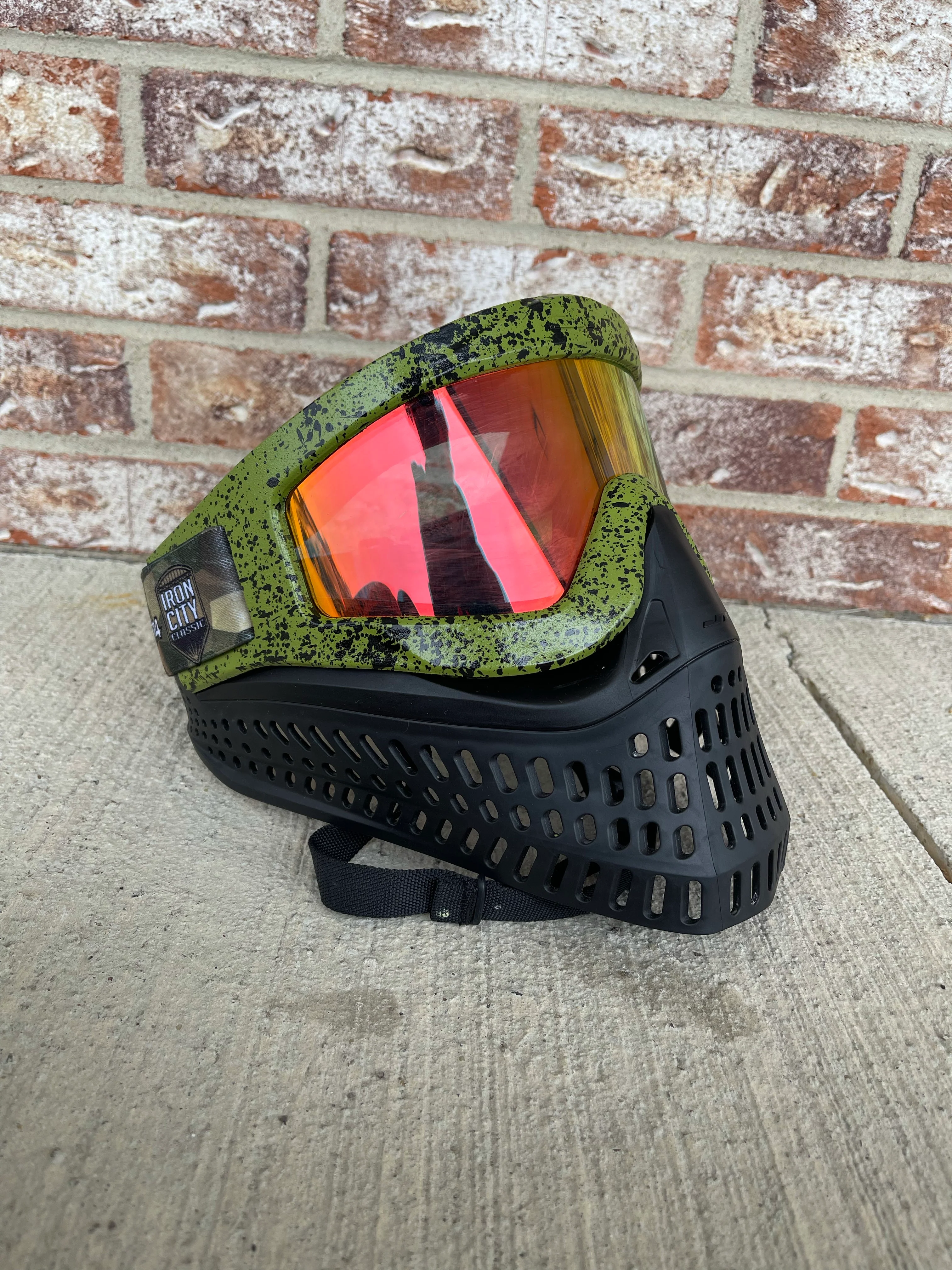 Used JT Proflex X Paintball Mask - Black / Green - Image 2