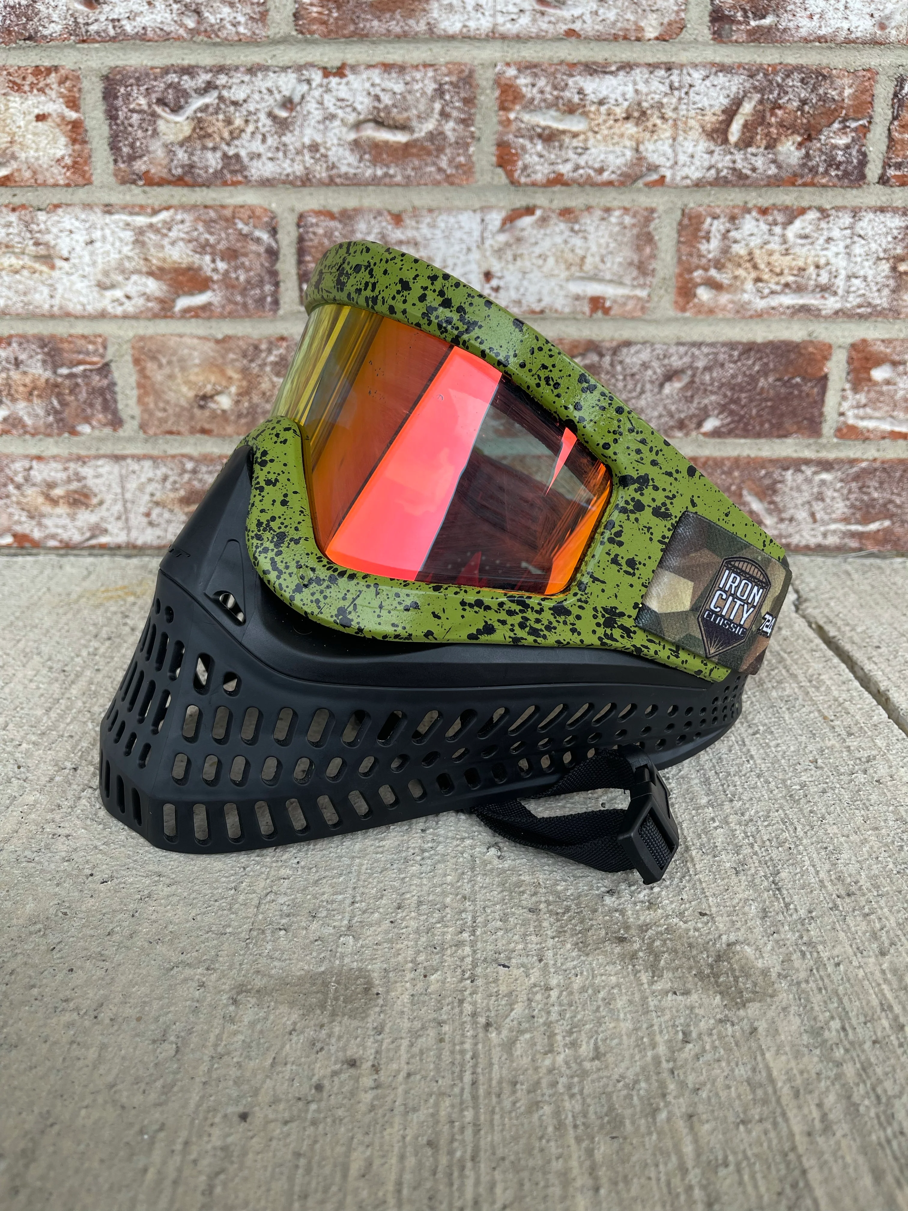 Used JT Proflex X Paintball Mask - Black / Green - Image 3