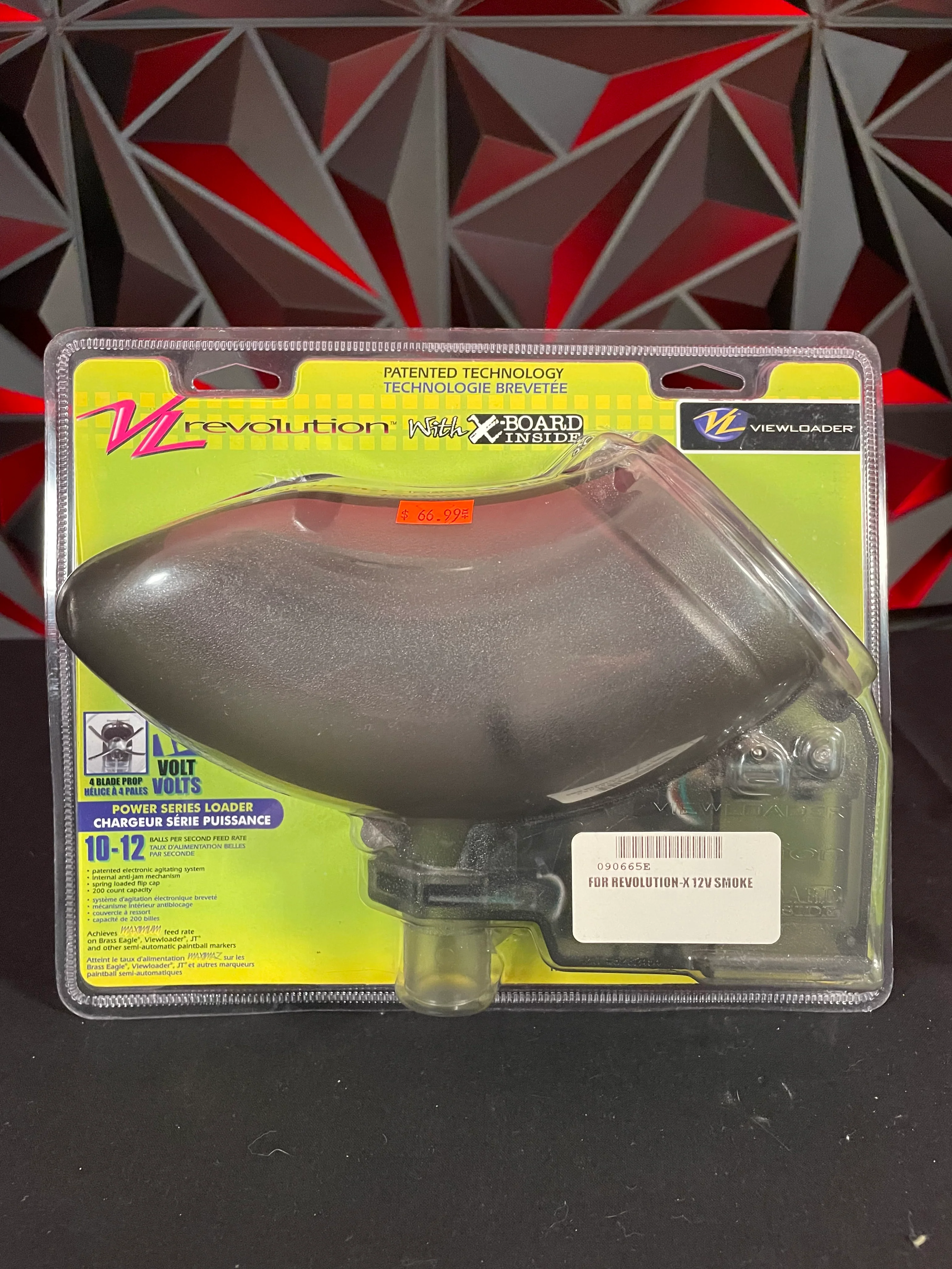 Used JT Revolution Paintball Loader - Smoke w/ X Board Inside - Image 6