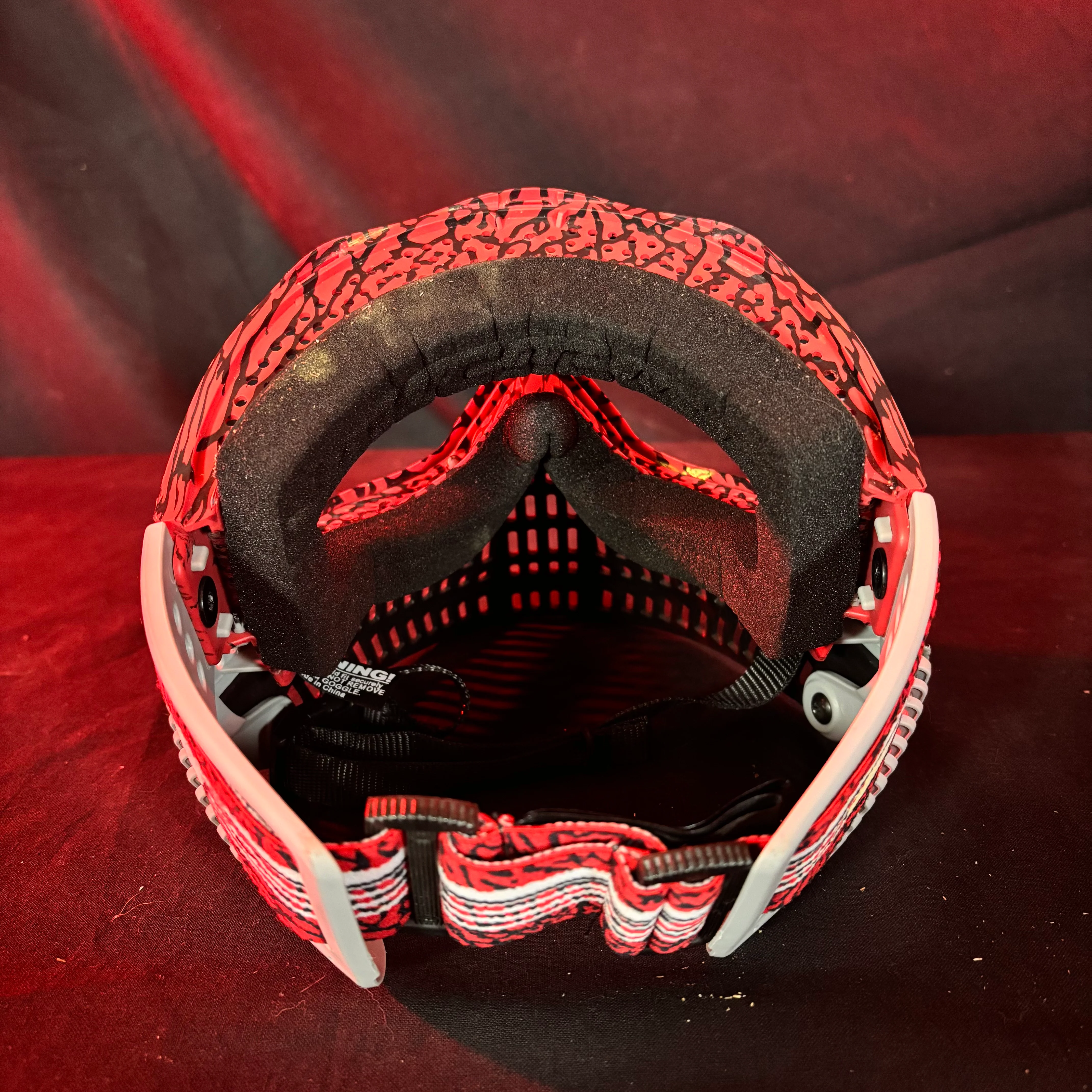 Used JT Spectra Proflex Paintball Mask - Red/Grey Camo - Image 3