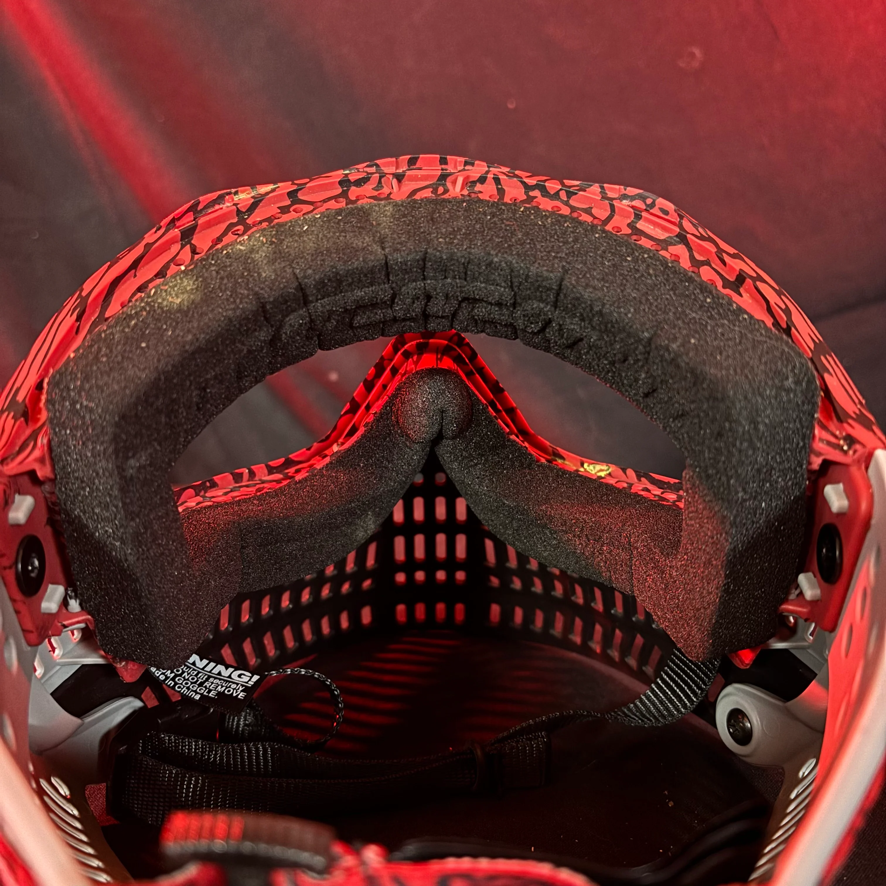 Used JT Spectra Proflex Paintball Mask - Red/Grey Camo - Image 4