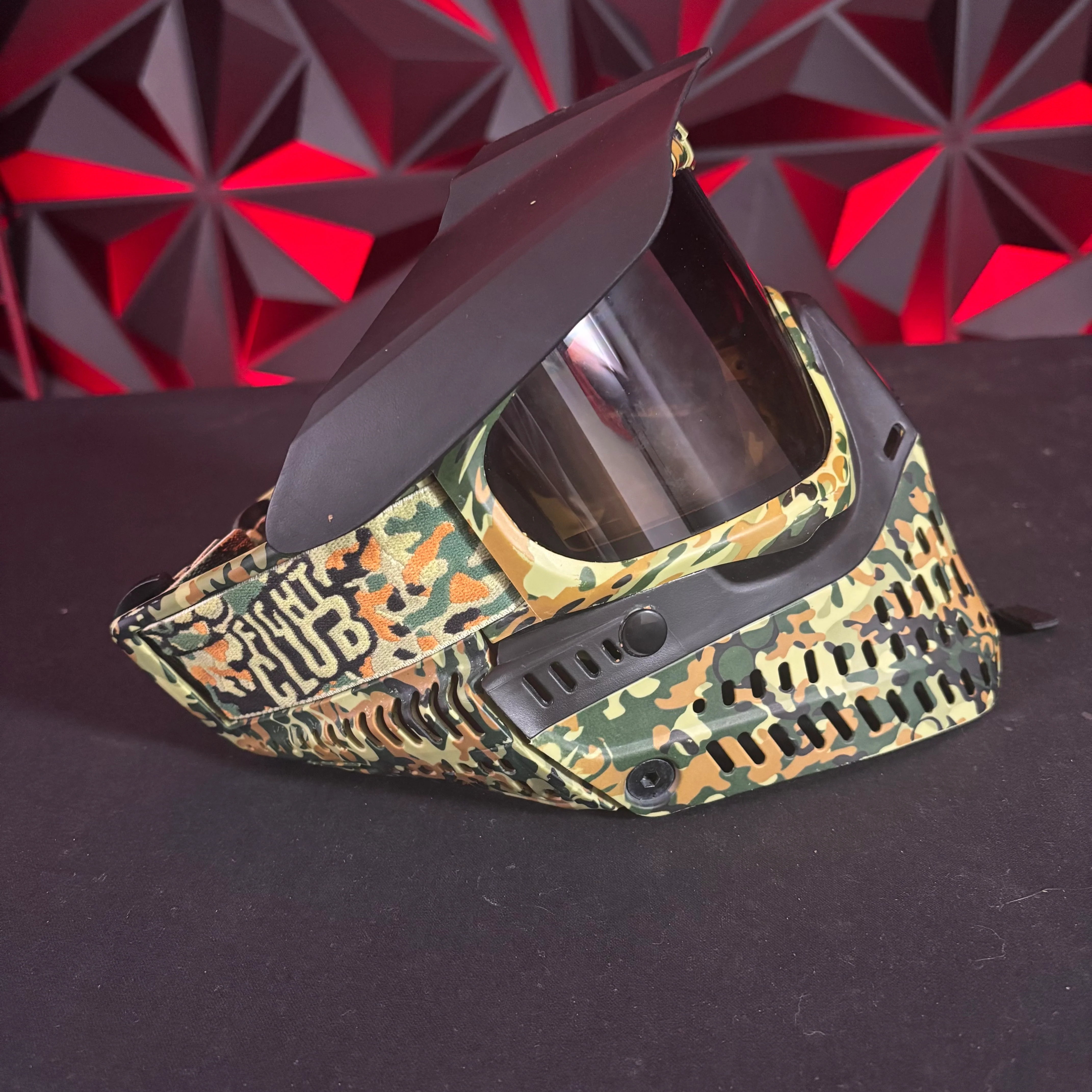 Used JT Spectra Proflex Paintball Mask - Digi Camo w/ Visor and Fight Club Strap - Image 2
