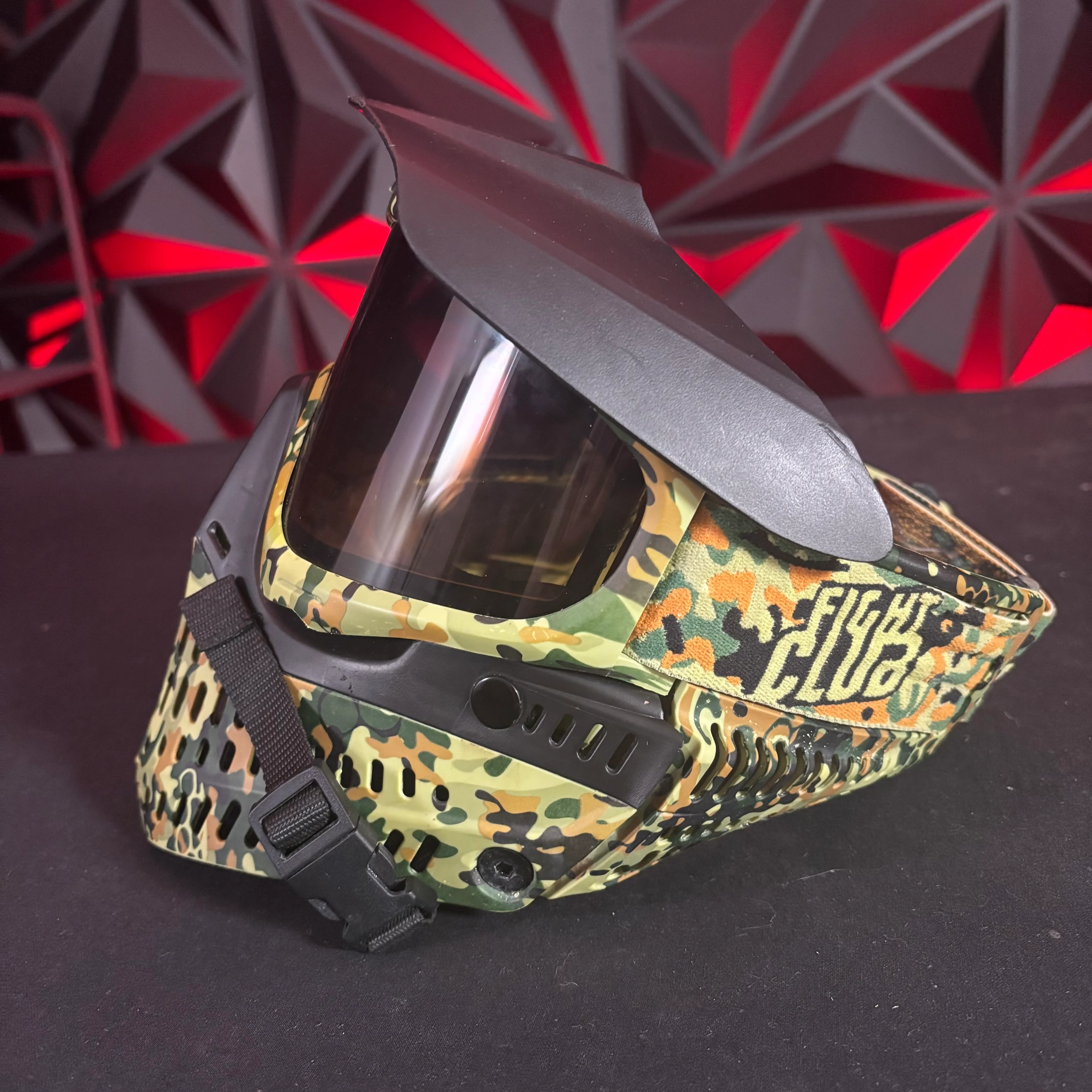 Used JT Spectra Proflex Paintball Mask - Digi Camo w/ Visor and Fight Club Strap - Image 4