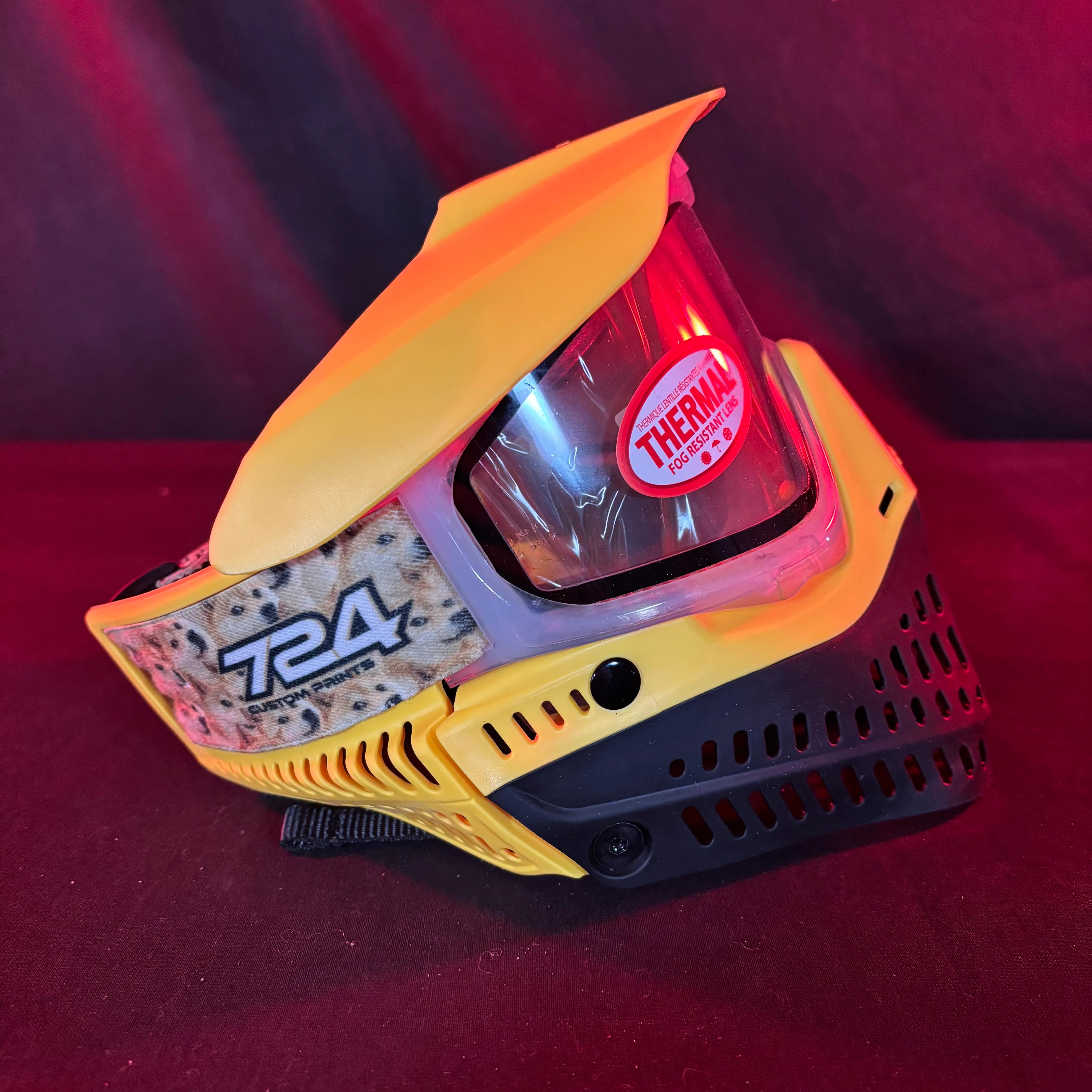 Used JT Spectra Proflex Paintball Mask - *New* Clear Frames/w Yellow bottoms and Ears - Image 2