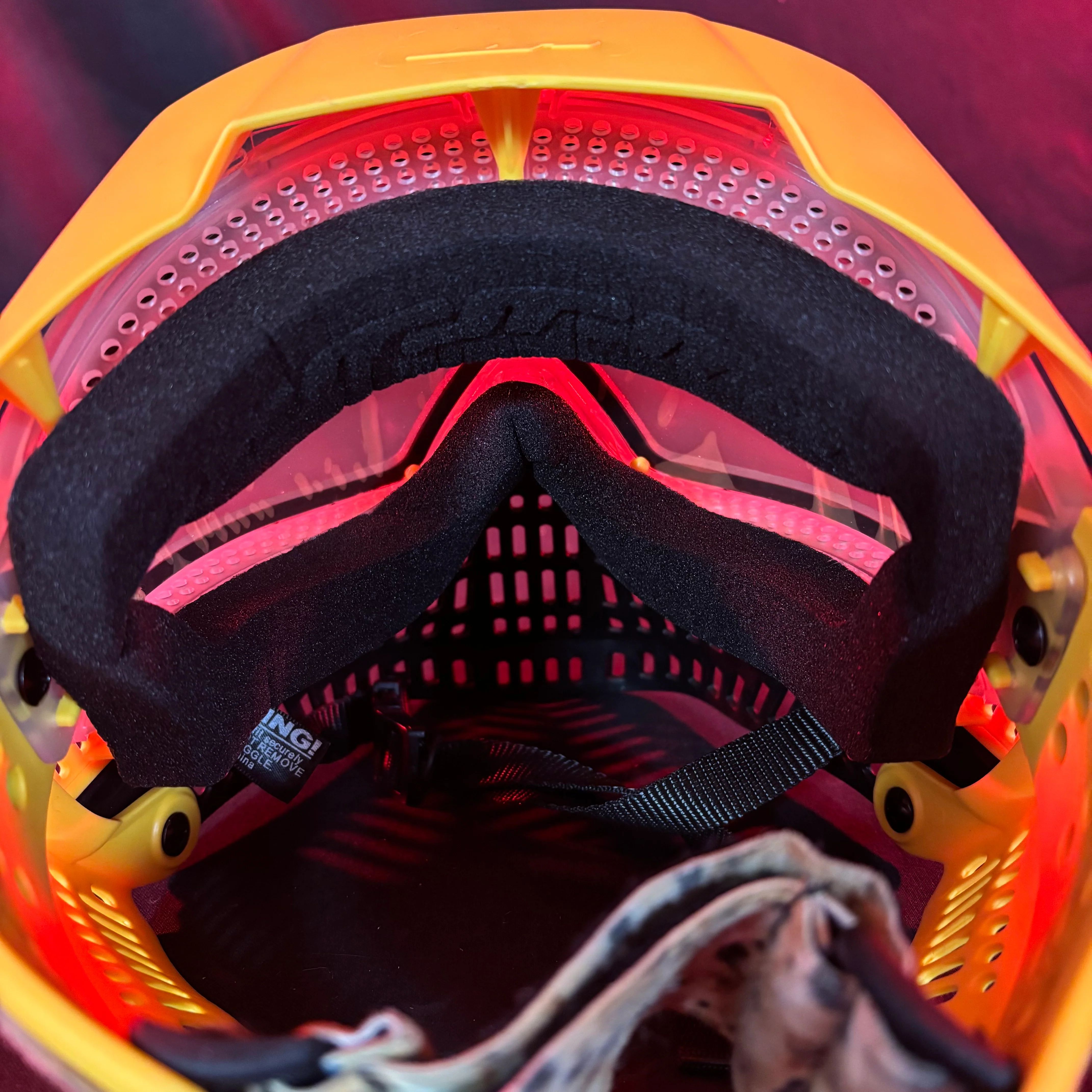 Used JT Spectra Proflex Paintball Mask - *New* Clear Frames/w Yellow bottoms and Ears - Image 4