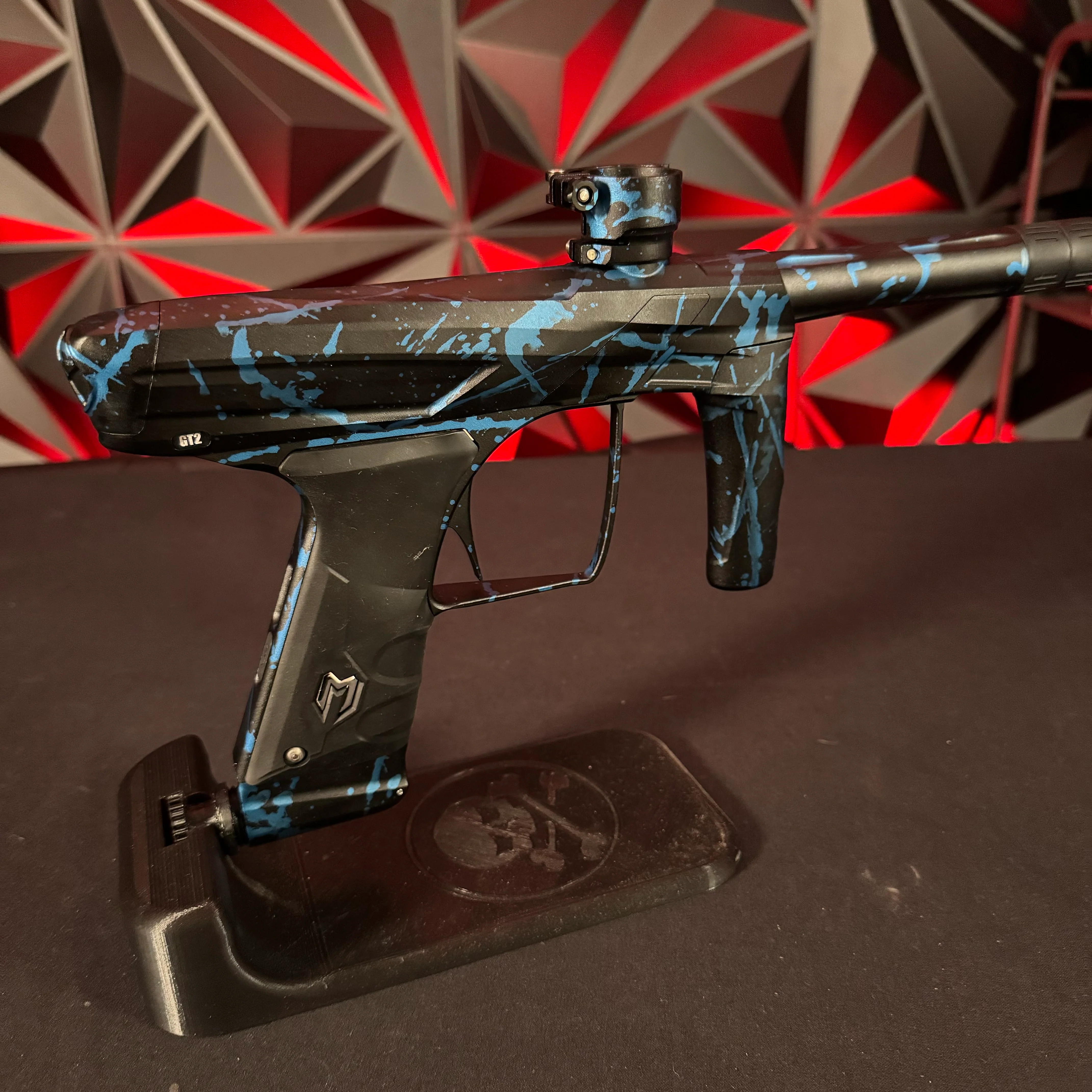 Used MacDev GT2 Paintball Gun - Black/Blue Splash - Image 2