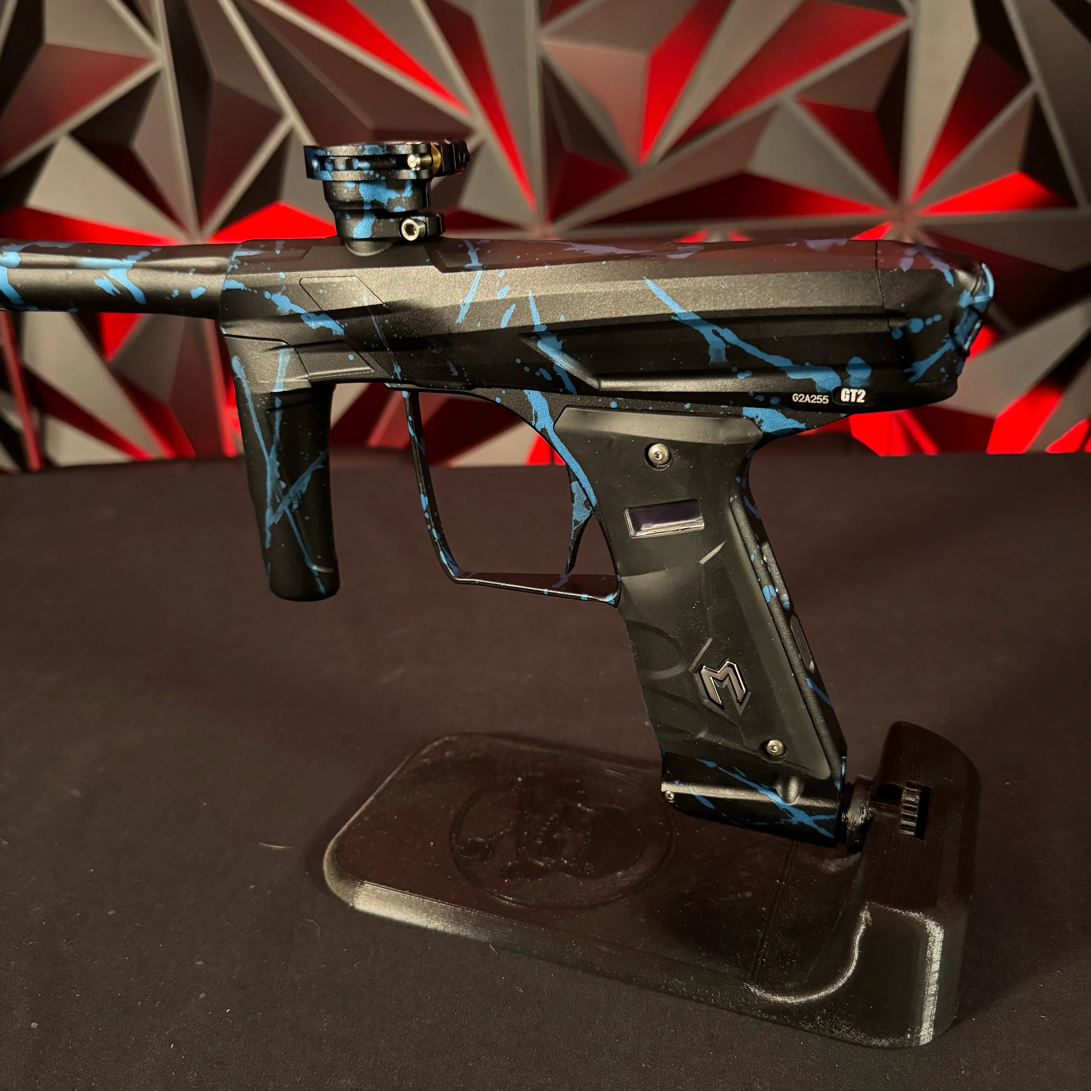 Used MacDev GT2 Paintball Gun - Black/Blue Splash - Image 3