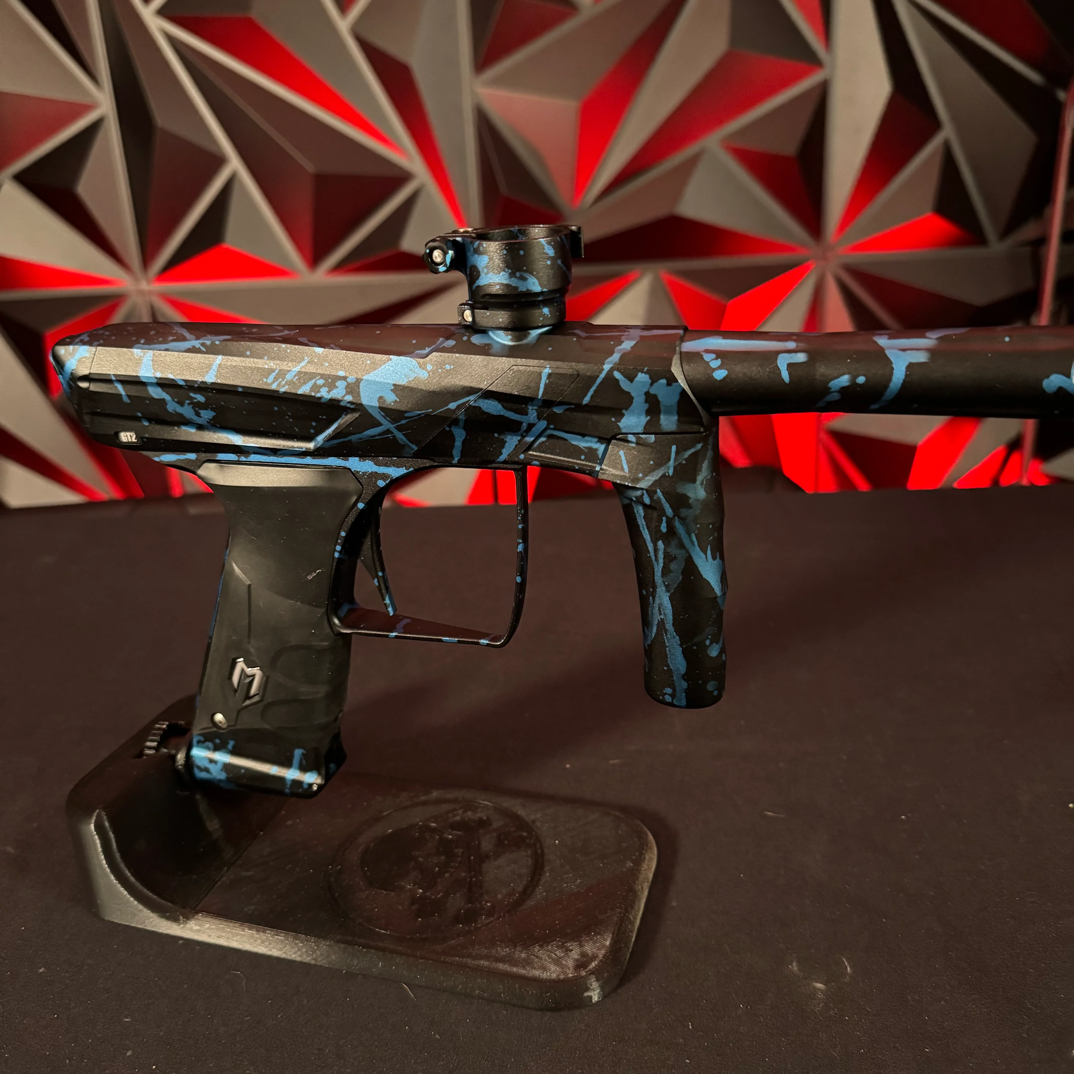 Used MacDev GT2 Paintball Gun - Black/Blue Splash - Image 4