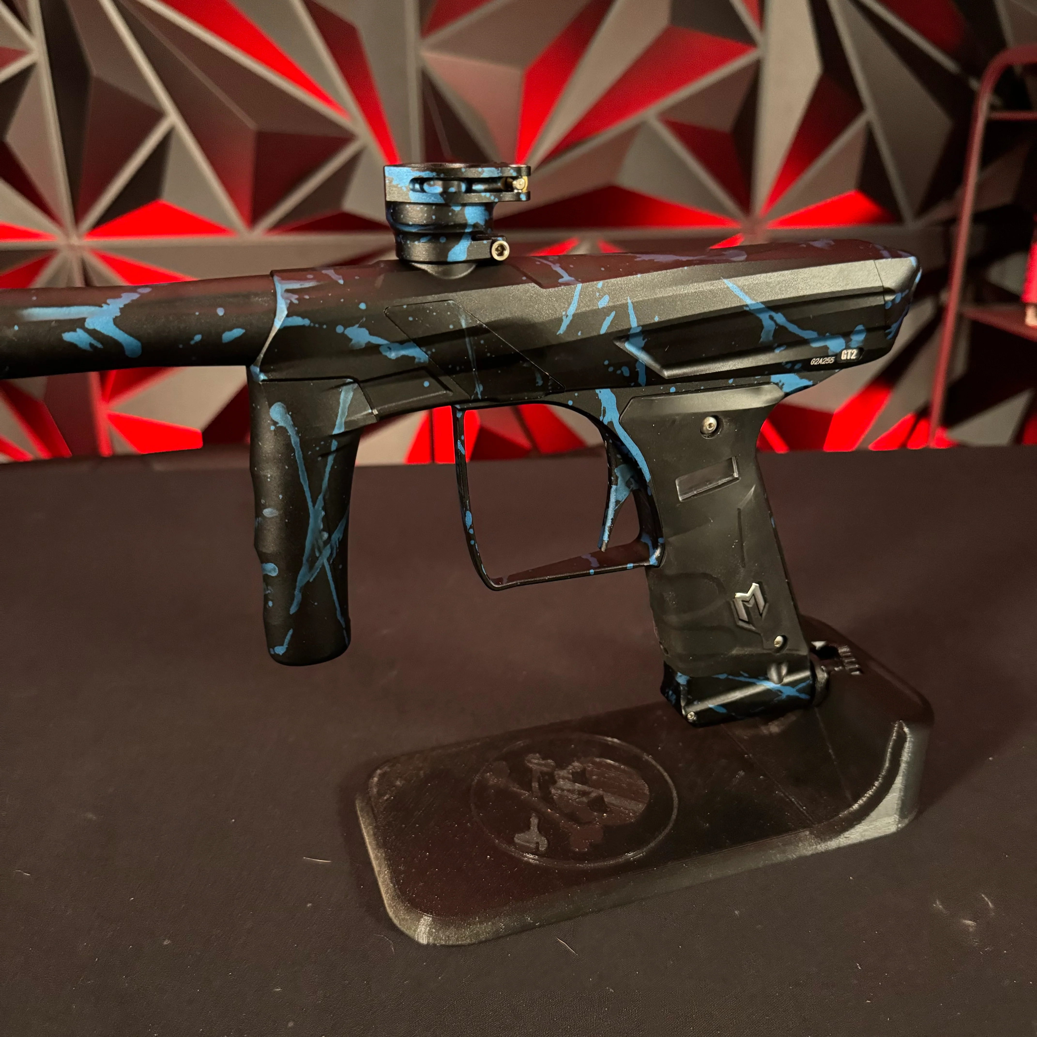 Used MacDev GT2 Paintball Gun - Black/Blue Splash - Image 5