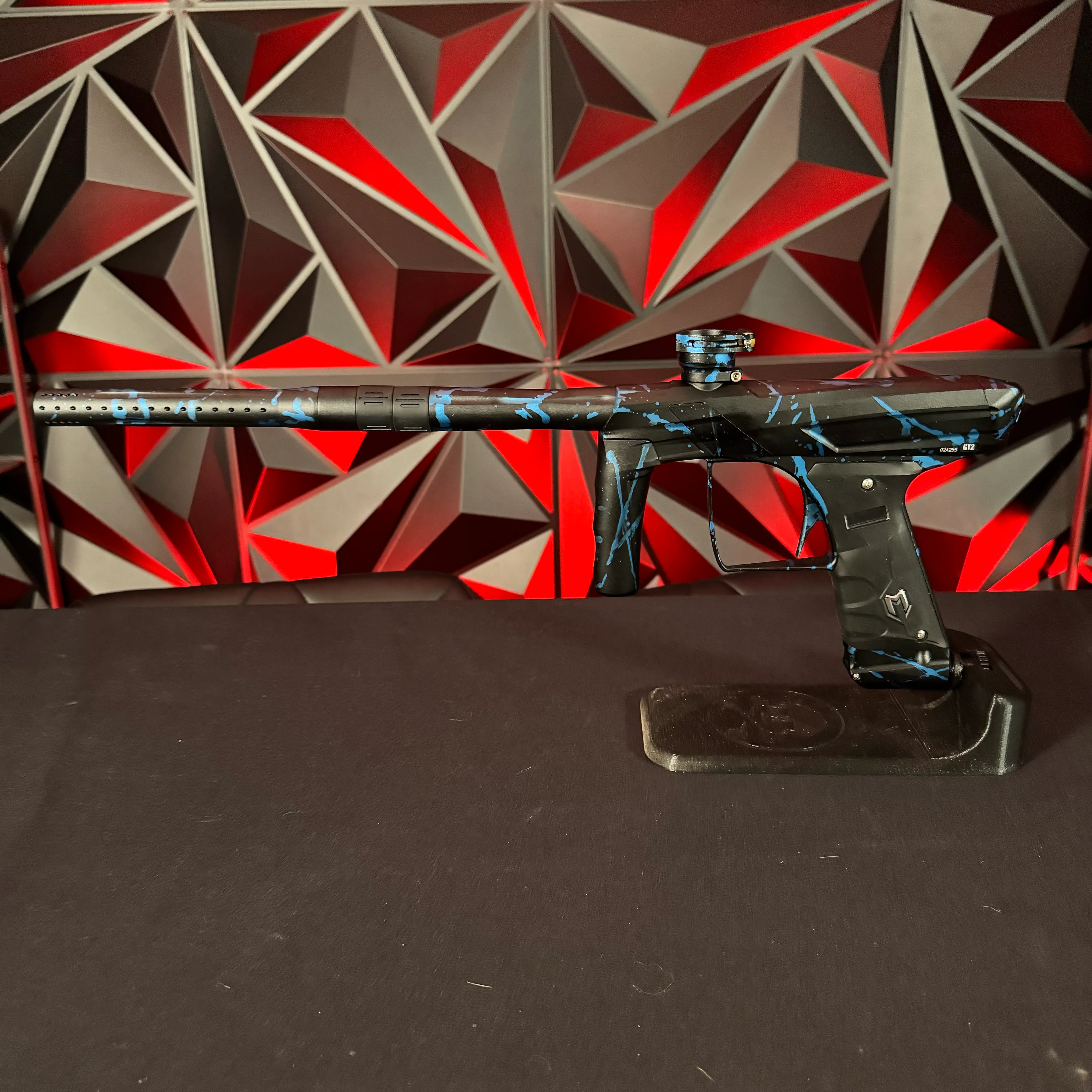 Used MacDev GT2 Paintball Gun - Black/Blue Splash - Image 7