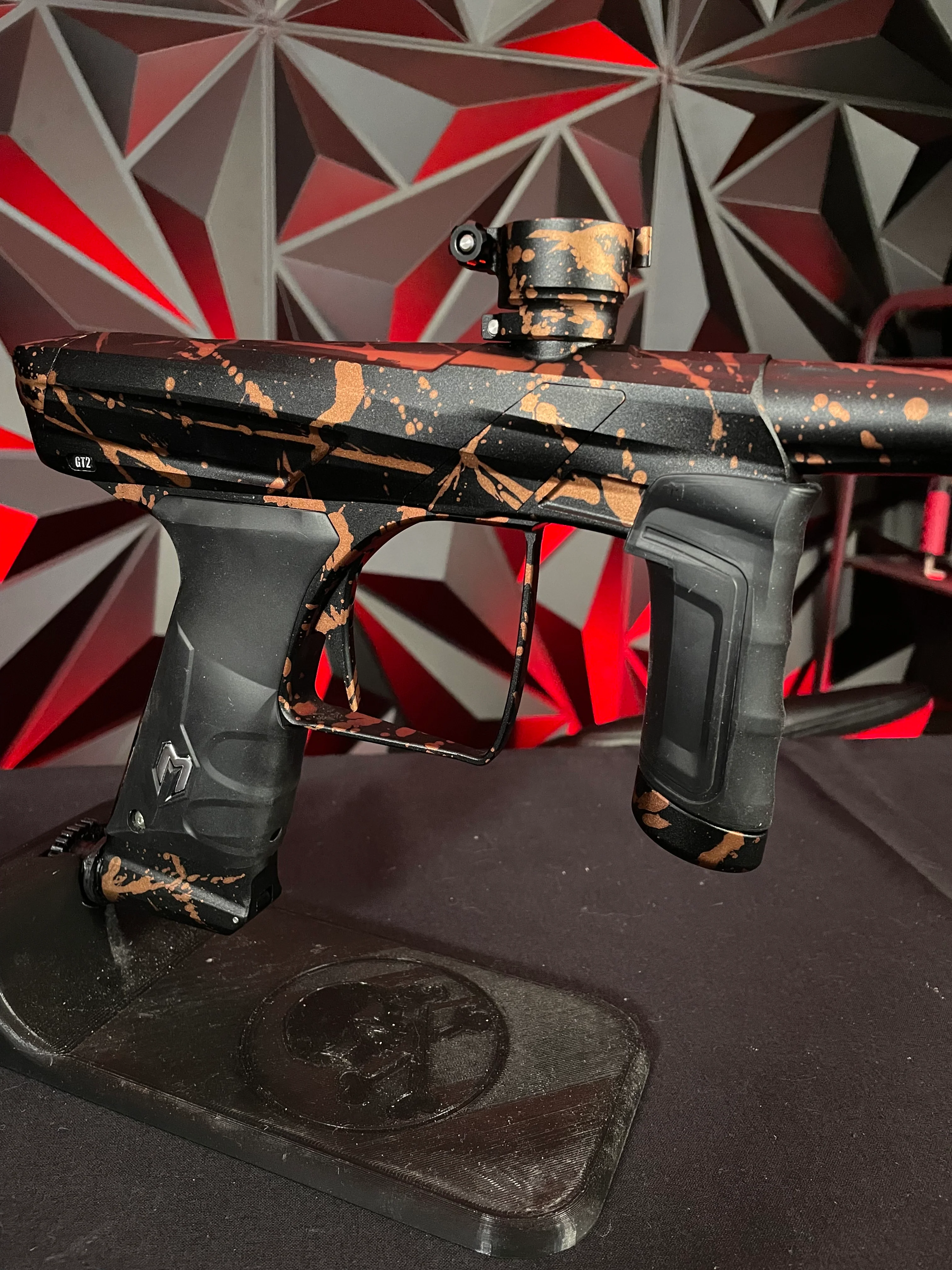 Used MacDev GT2 Paintball Gun - Black/Bronze w/ Ikaika Warrior Helmet Backcap - Image 3