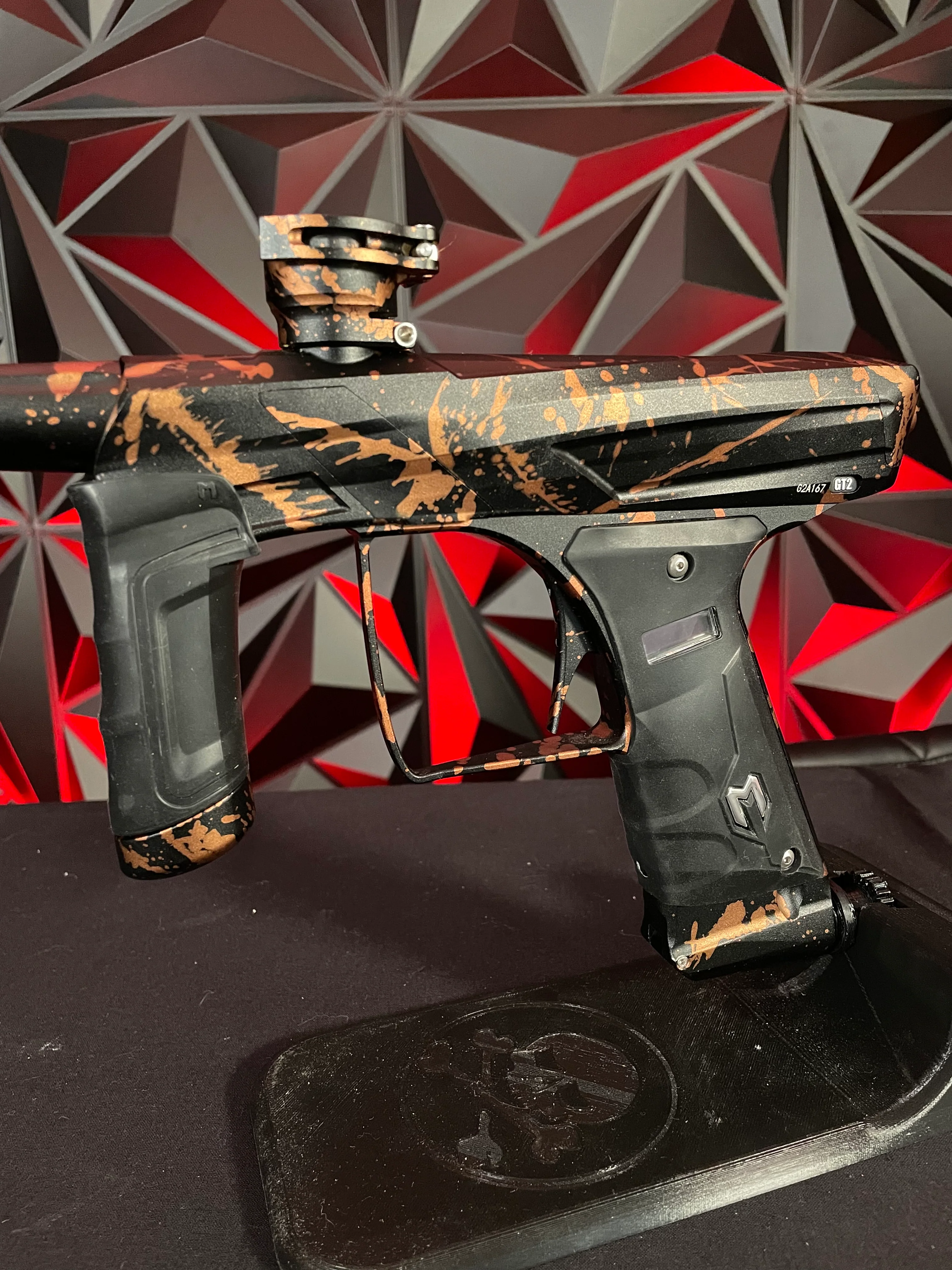 Used MacDev GT2 Paintball Gun - Black/Bronze w/ Ikaika Warrior Helmet Backcap - Image 4