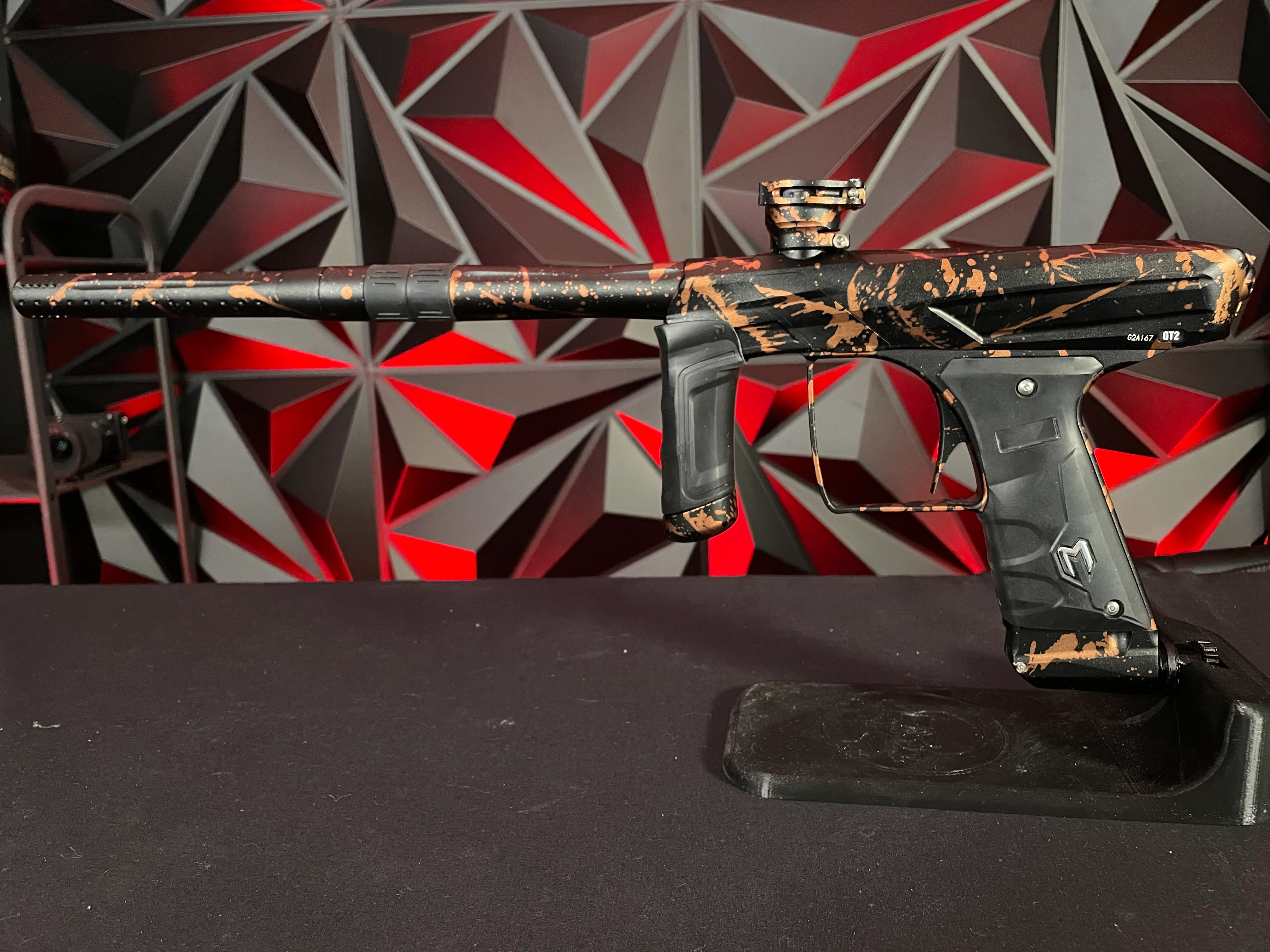 Used MacDev GT2 Paintball Gun - Black/Bronze w/ Ikaika Warrior Helmet Backcap - Image 6