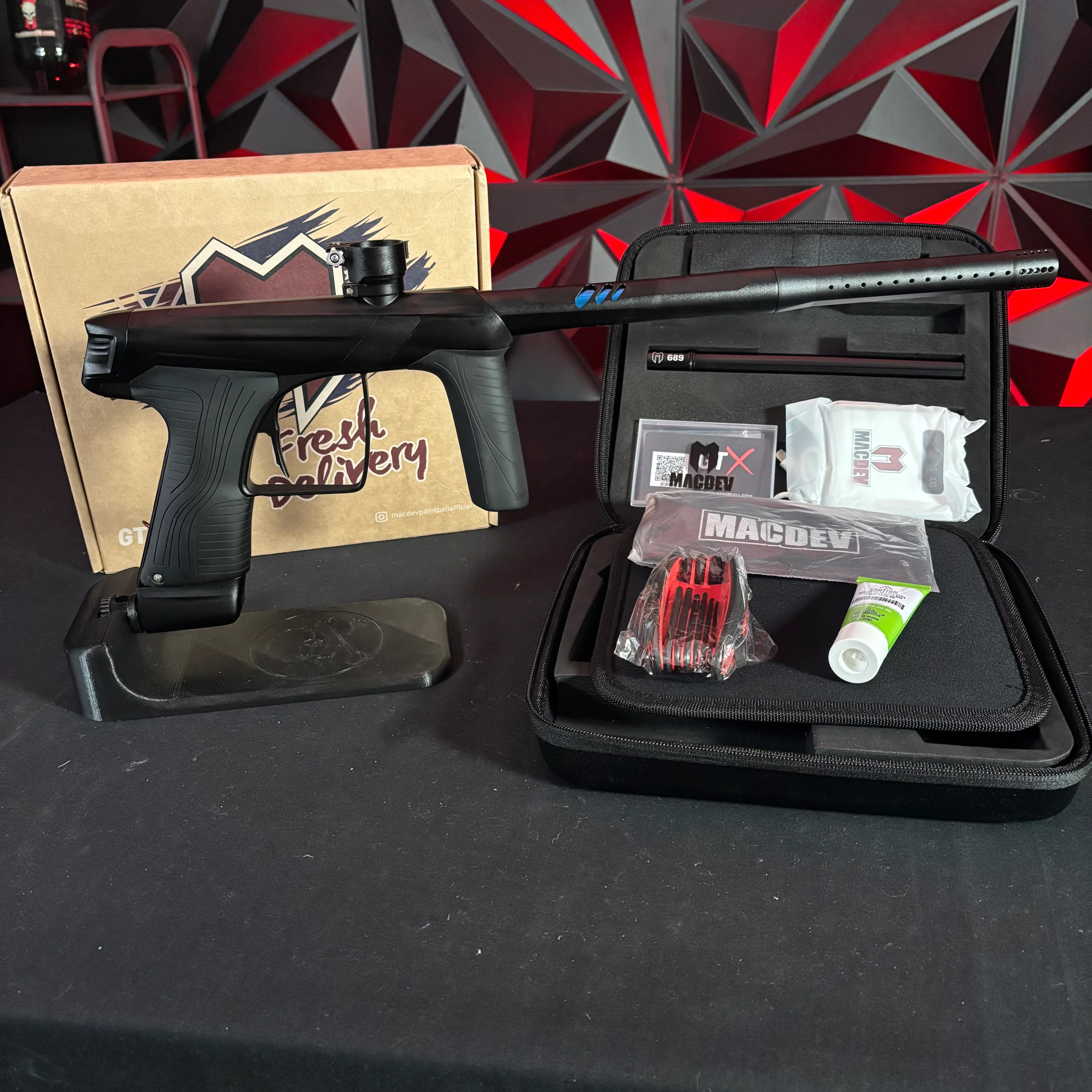 Used MacDev GTX Paintball Gun - Black