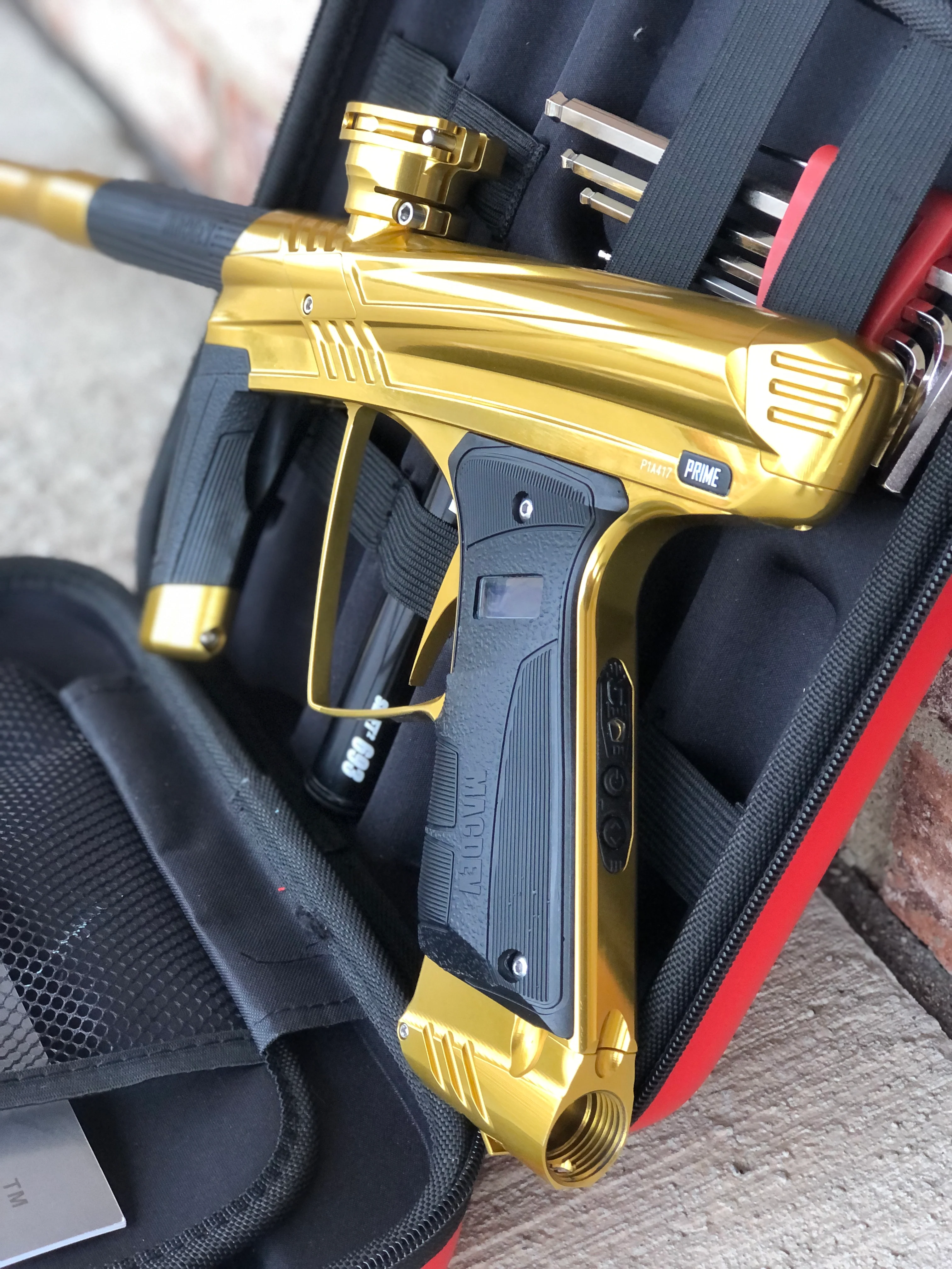 Used MacDev Prime Paintball Gun - Gloss Gold - Image 3