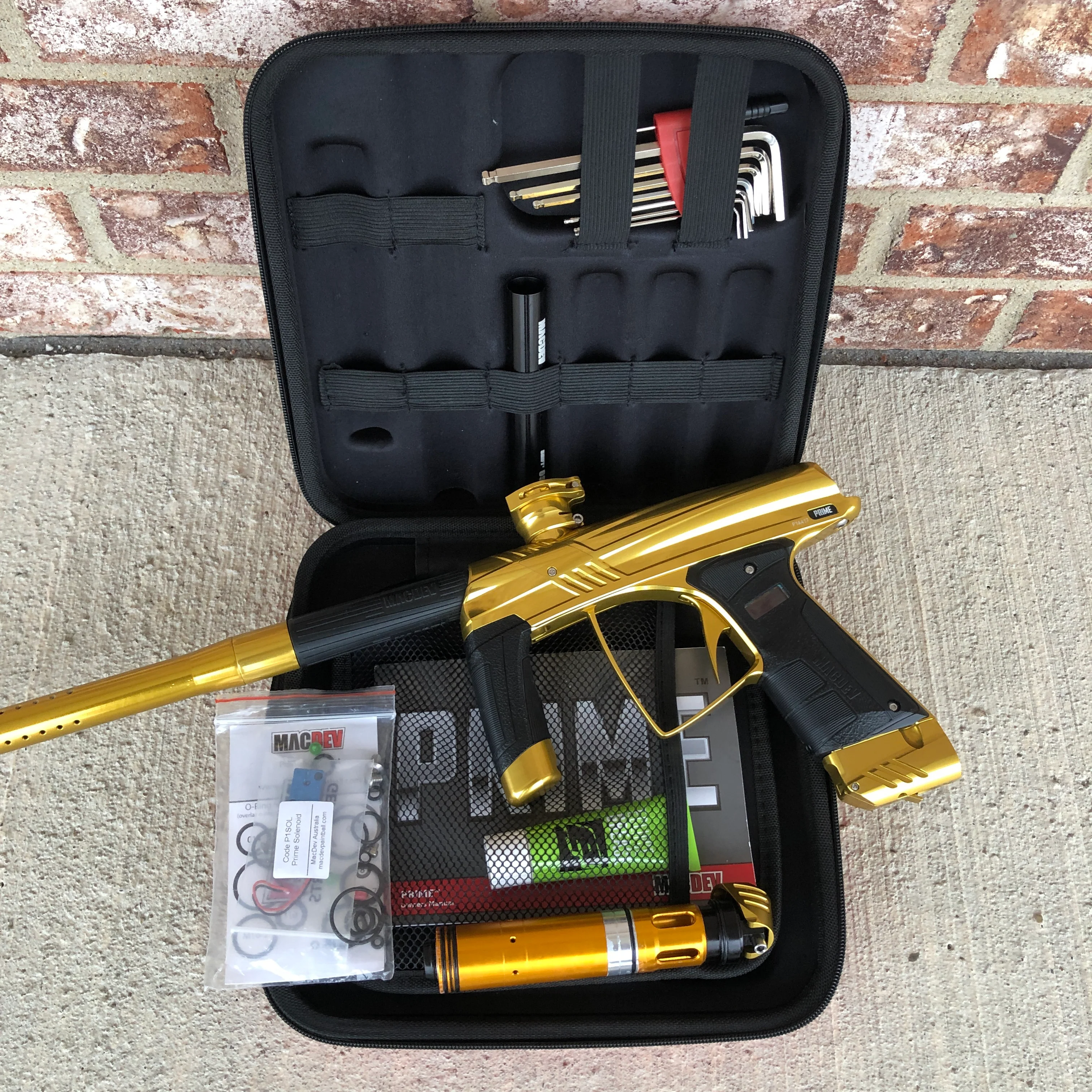 Used MacDev Prime Paintball Gun - Gloss Gold - Image 5