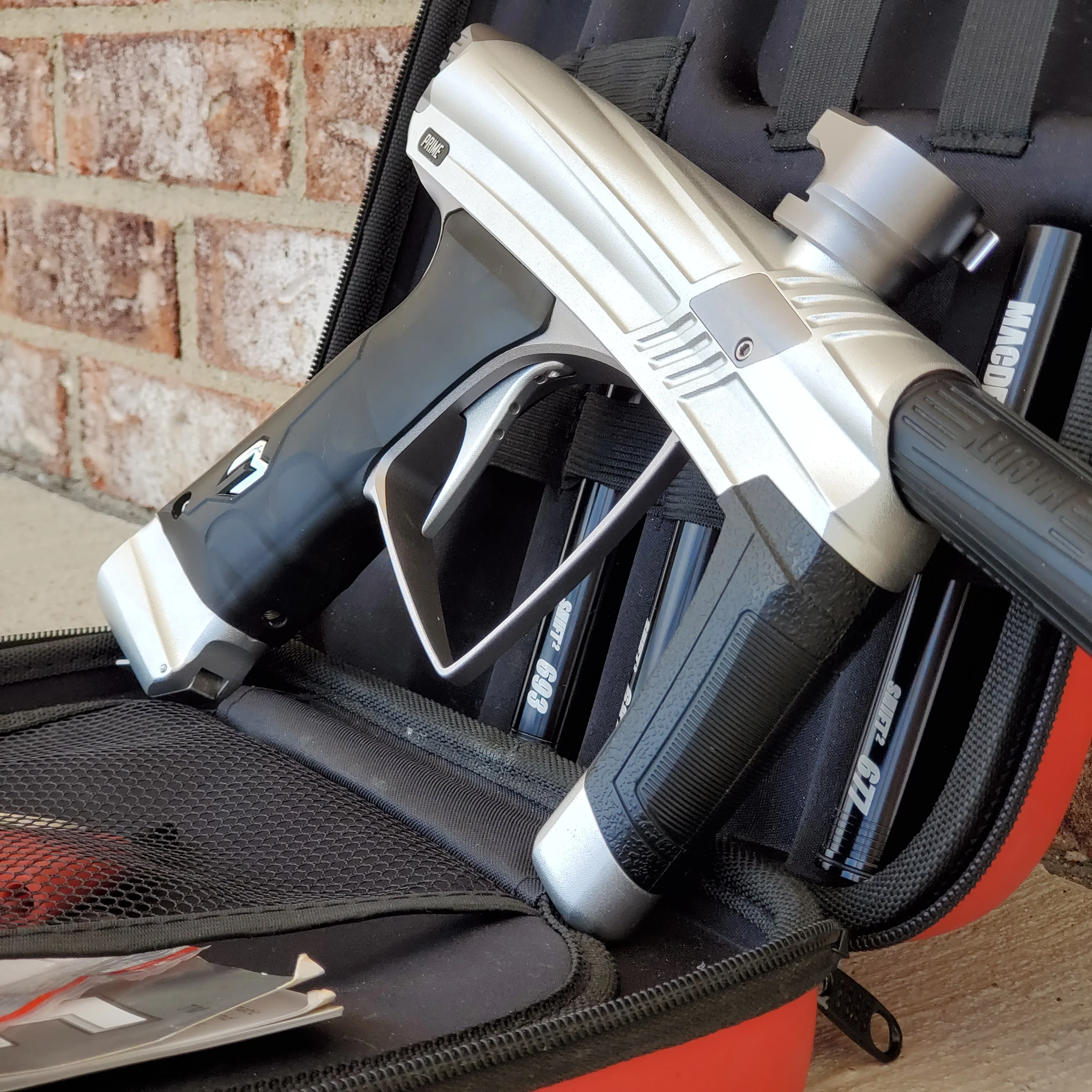 Used MacDev Prime Paintball Marker - Silver / Grey - Image 2