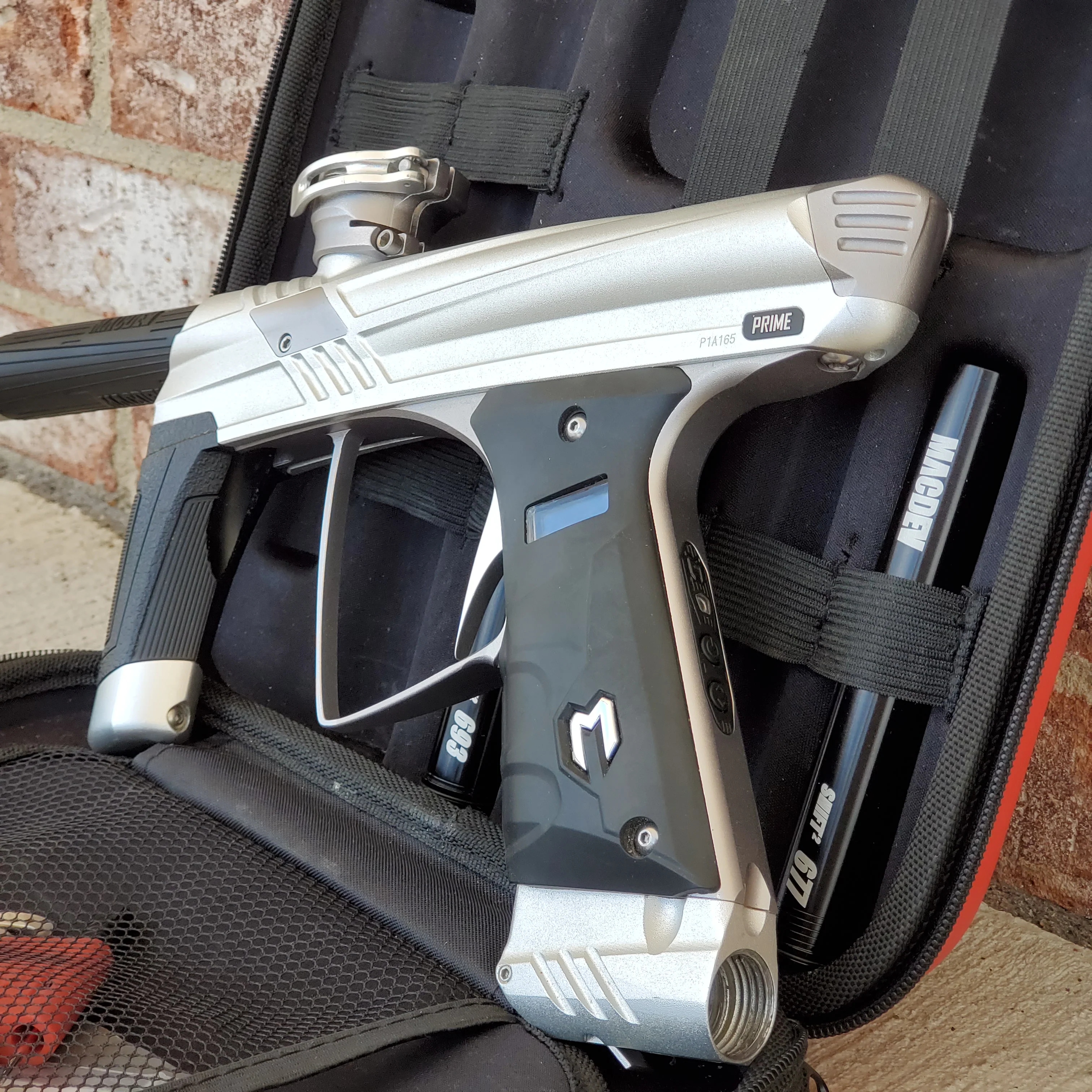 Used MacDev Prime Paintball Marker - Silver / Grey - Image 3