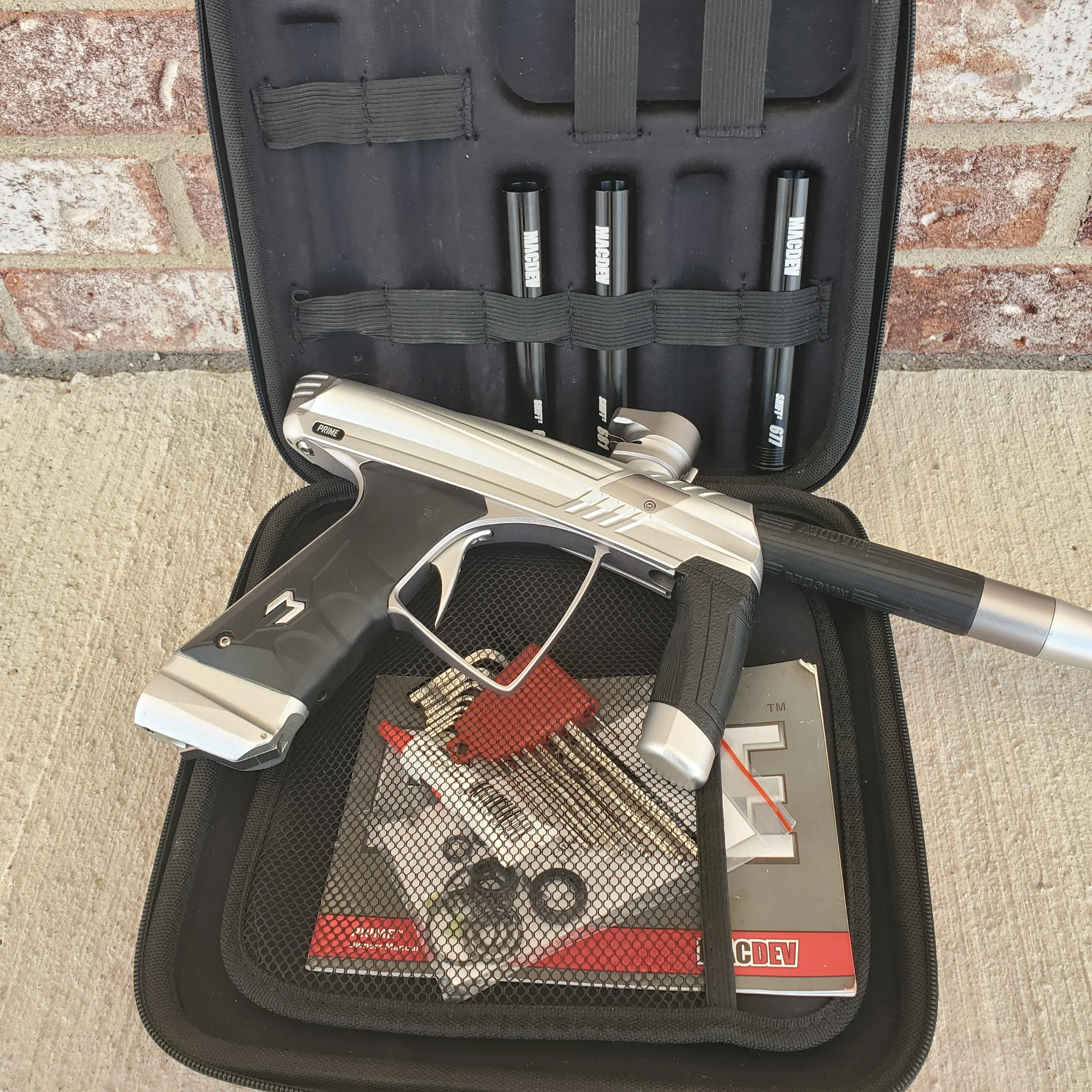 Used MacDev Prime Paintball Marker - Silver / Grey - Image 5
