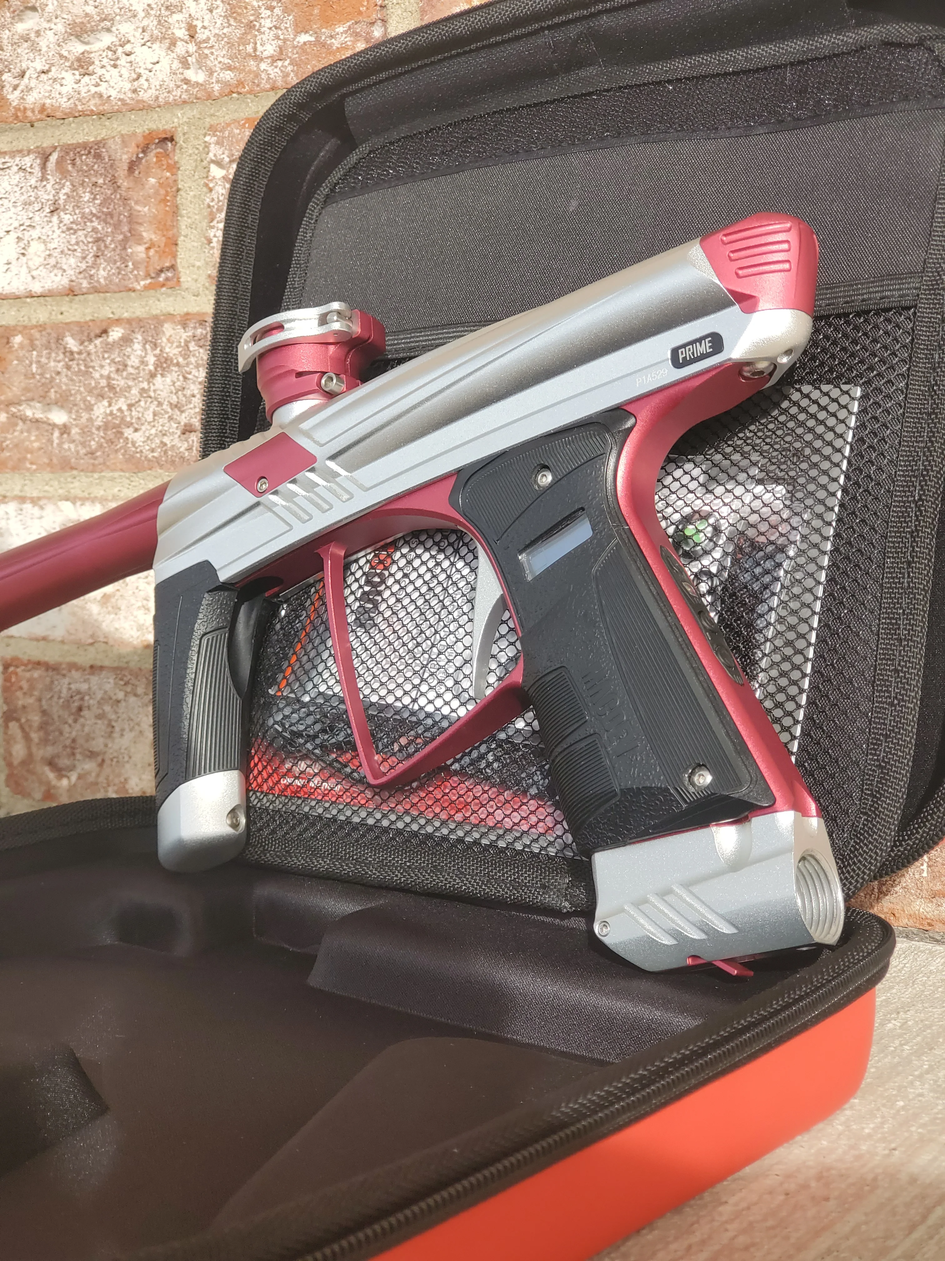 Used MacDev Prime Paintball Marker - Silver / Red - Image 3