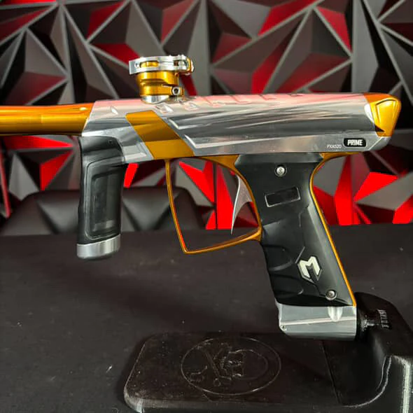 Used MacDev Prime Paintball Gun - Silver/Gold - Image 4