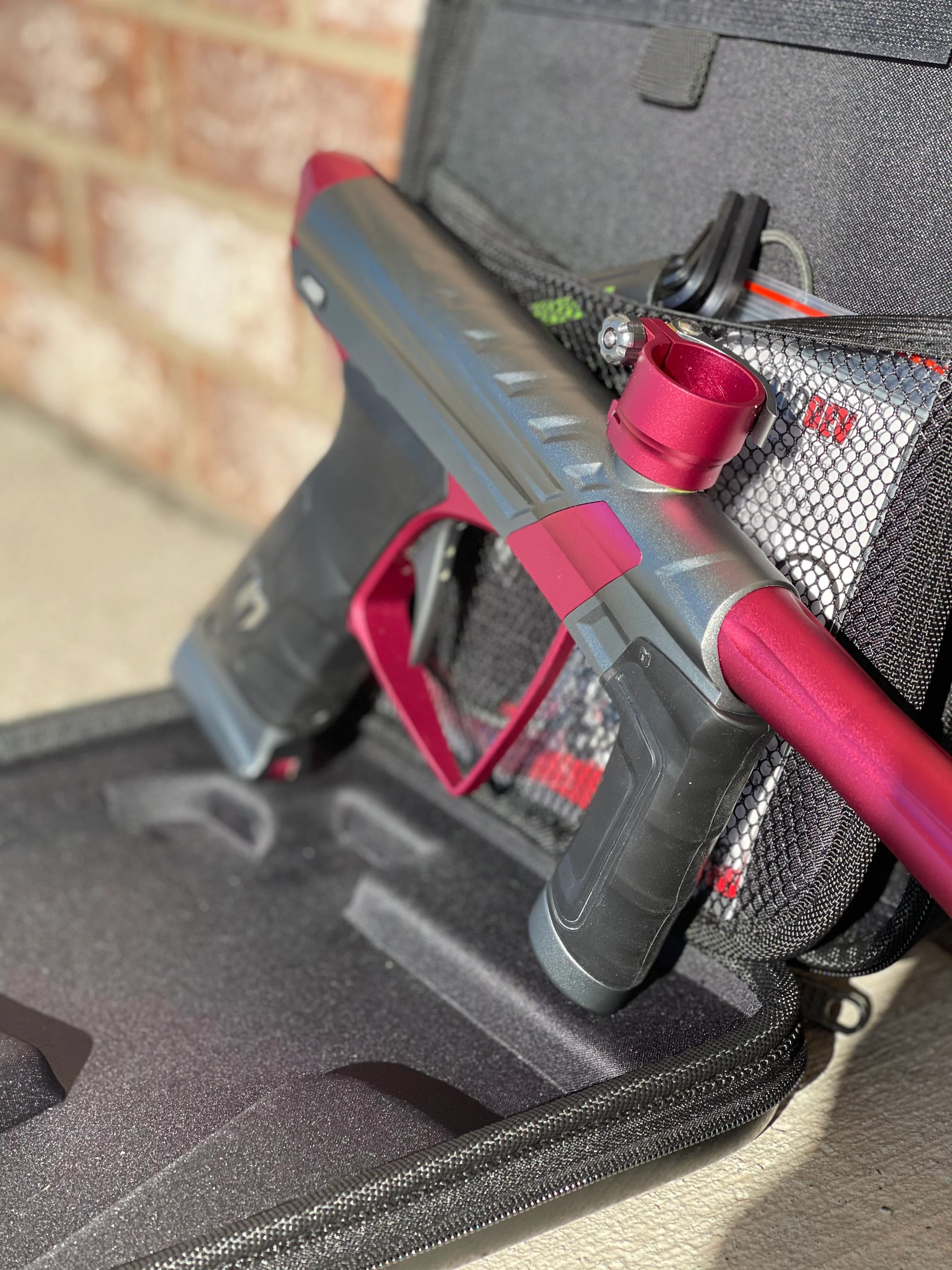 Used MacDev Prime XTS Paintball Gun - Dust Grey / Dust Red - Image 2