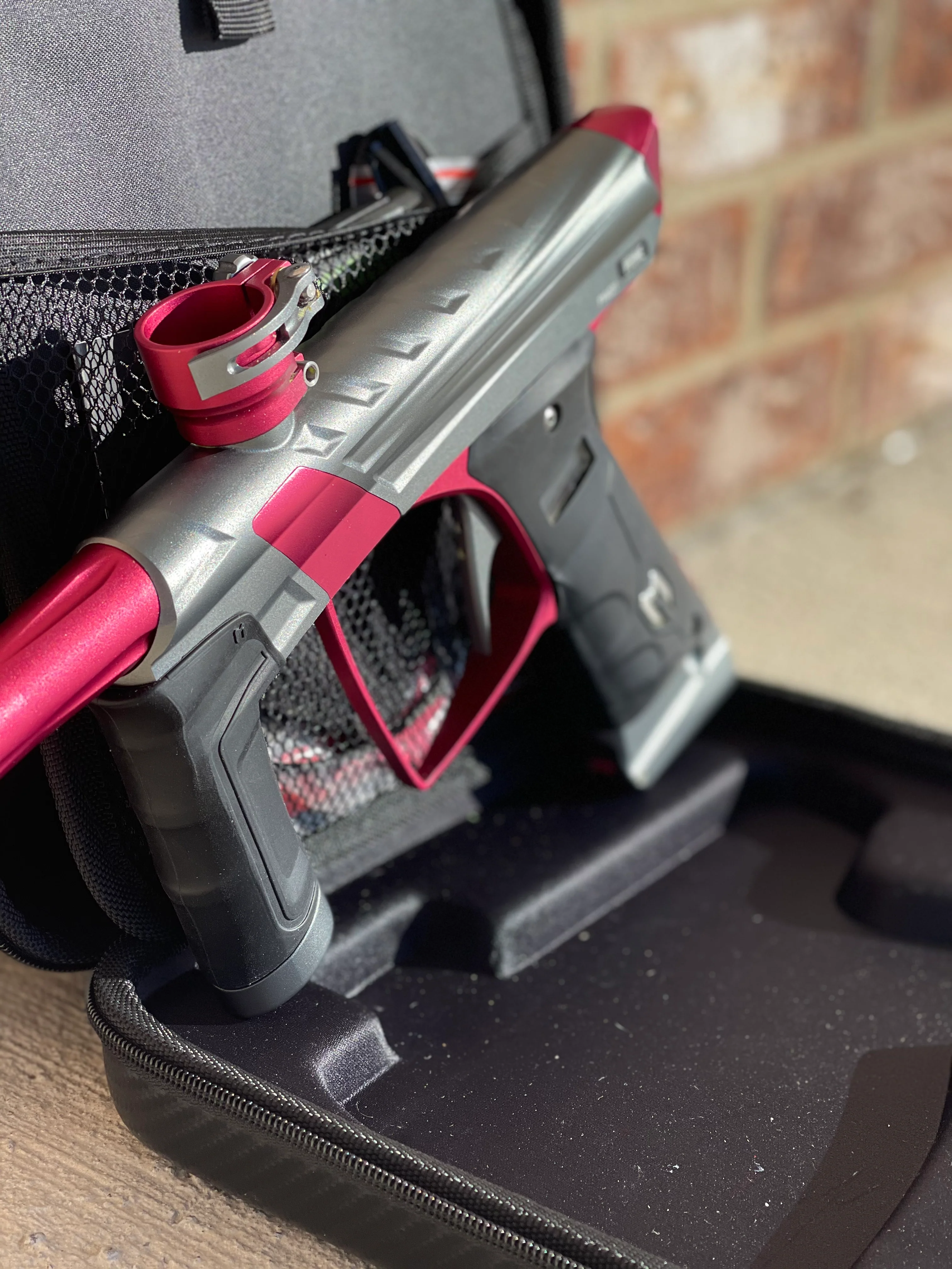 Used MacDev Prime XTS Paintball Gun - Dust Grey / Dust Red - Image 4
