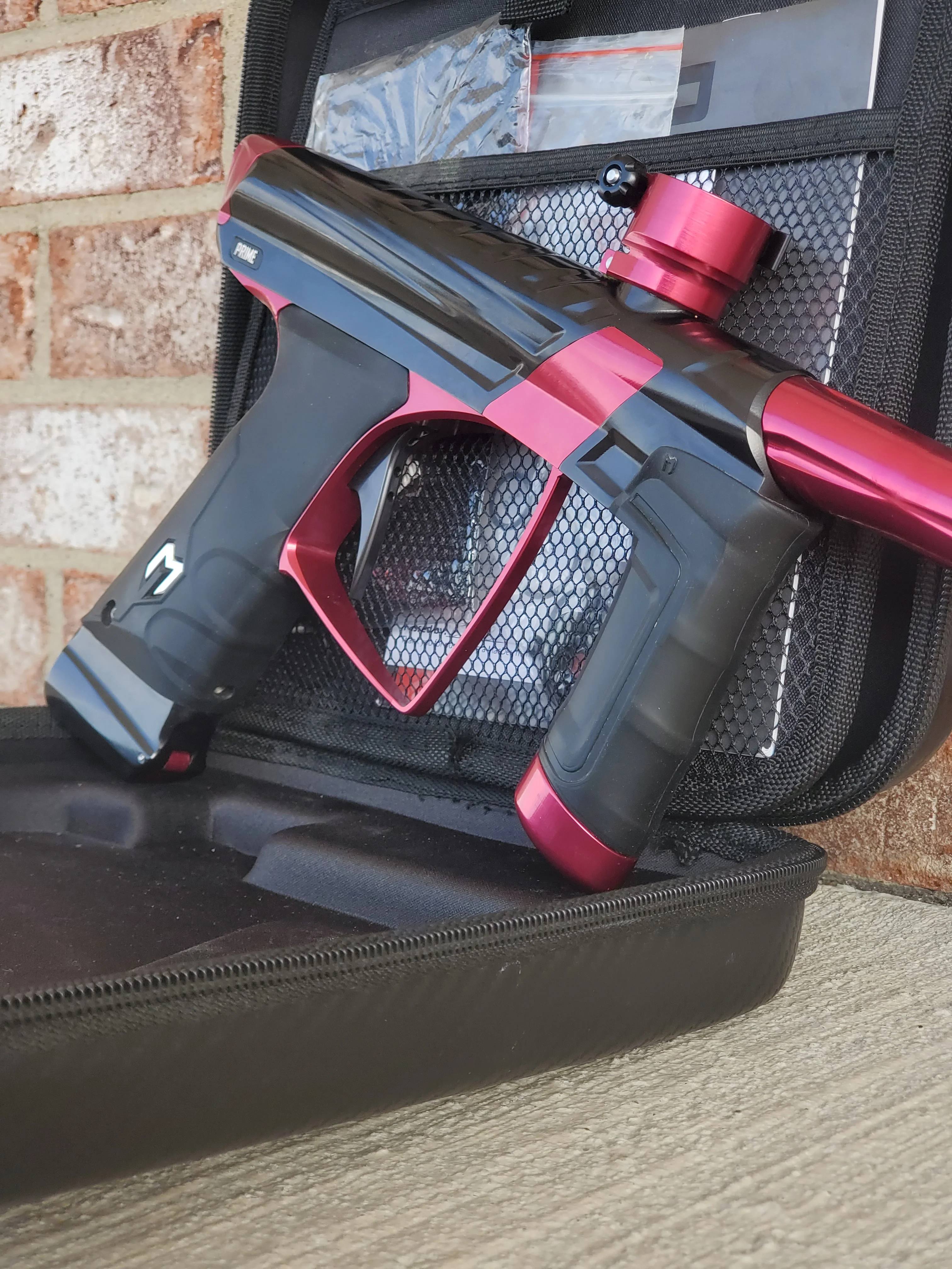 Used MacDev Prime XTS Paintball Gun - Gloss Black / Gloss Red - Image 2