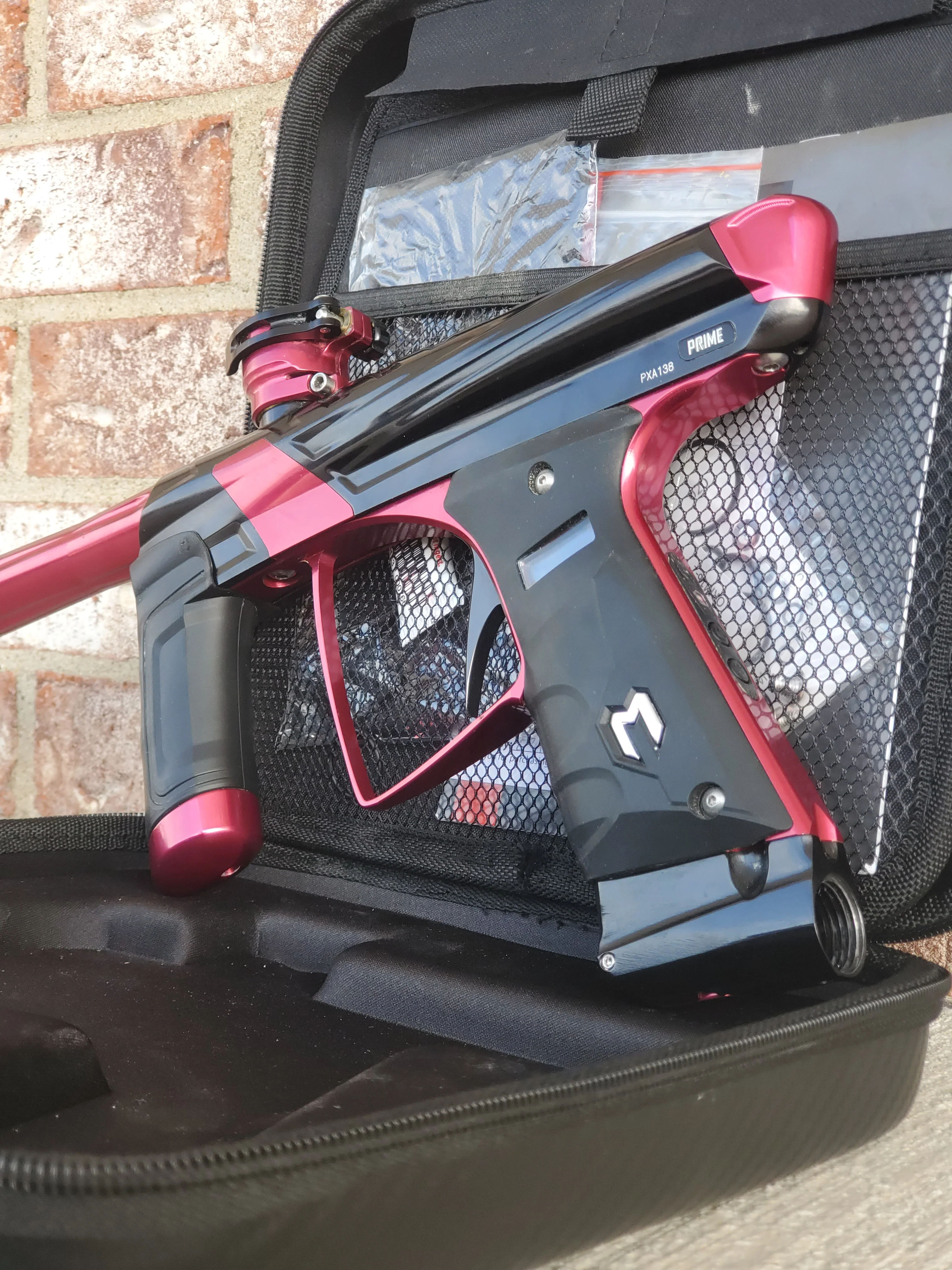 Used MacDev Prime XTS Paintball Gun - Gloss Black / Gloss Red - Image 3