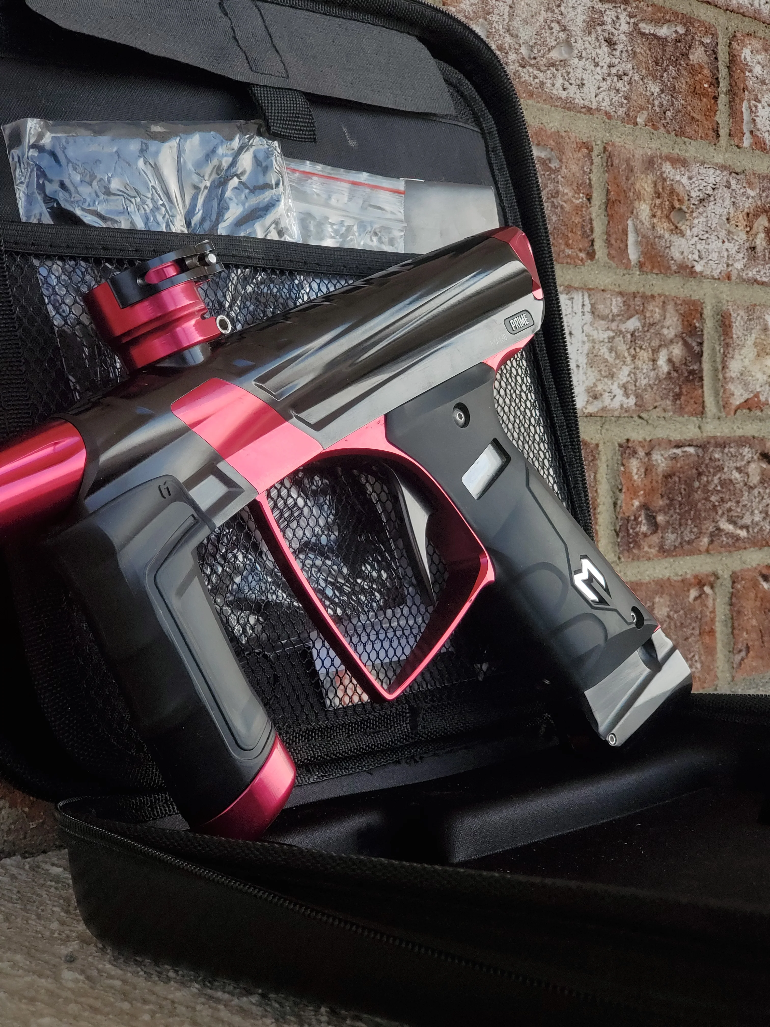 Used MacDev Prime XTS Paintball Gun - Gloss Black / Gloss Red - Image 4