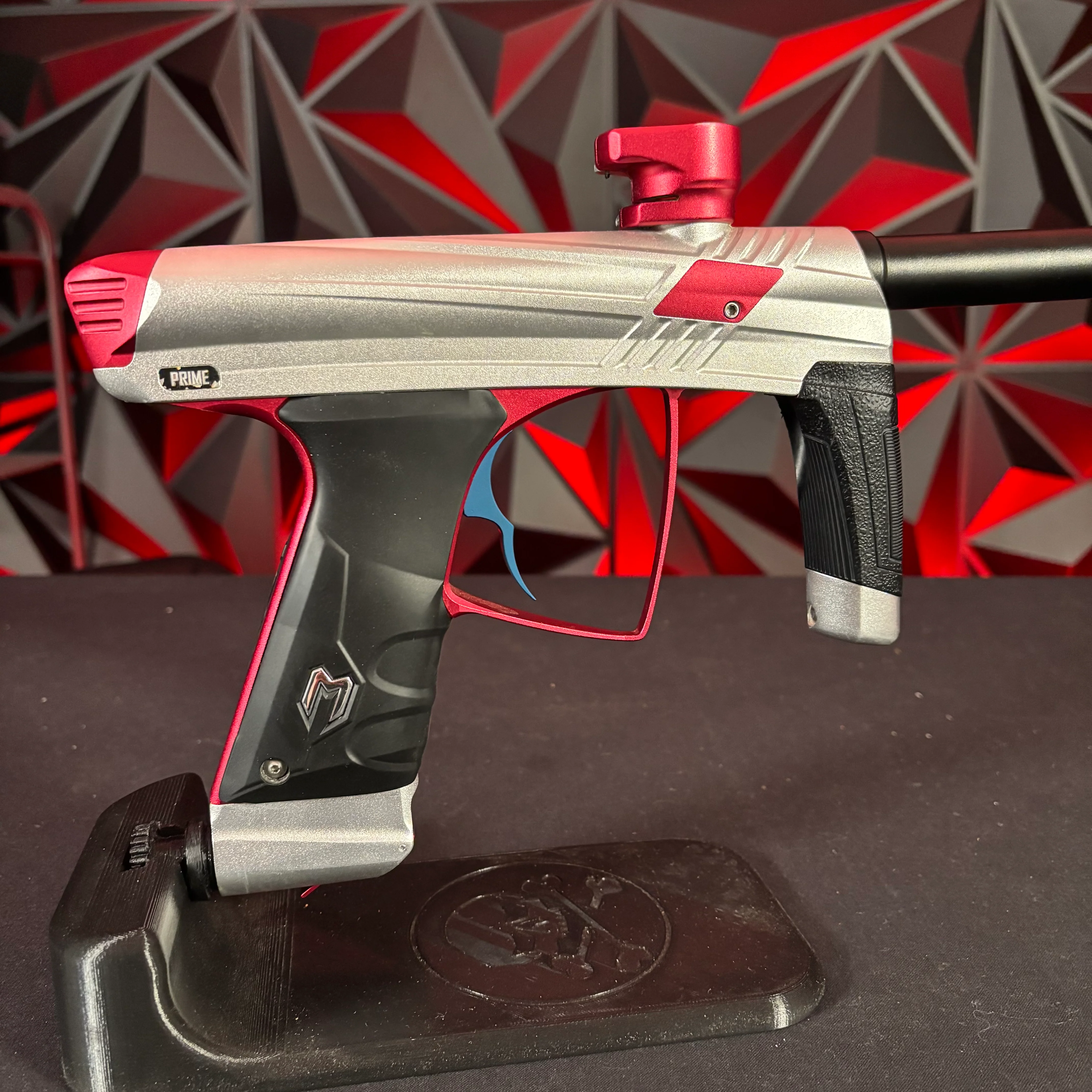 Used MacDev Prime XTS Paintball Gun - Silver/Red - Image 2