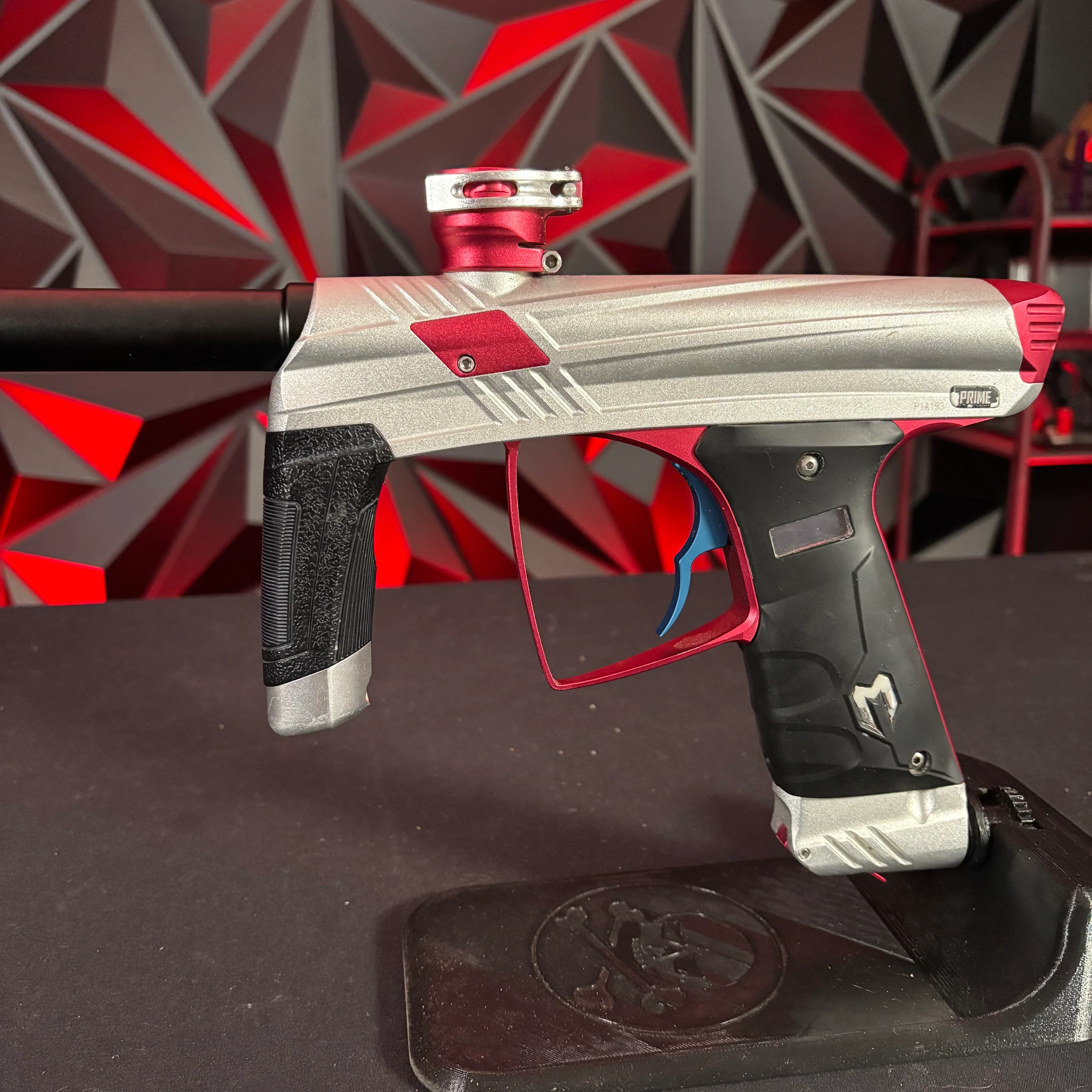 Used MacDev Prime XTS Paintball Gun - Silver/Red - Image 5