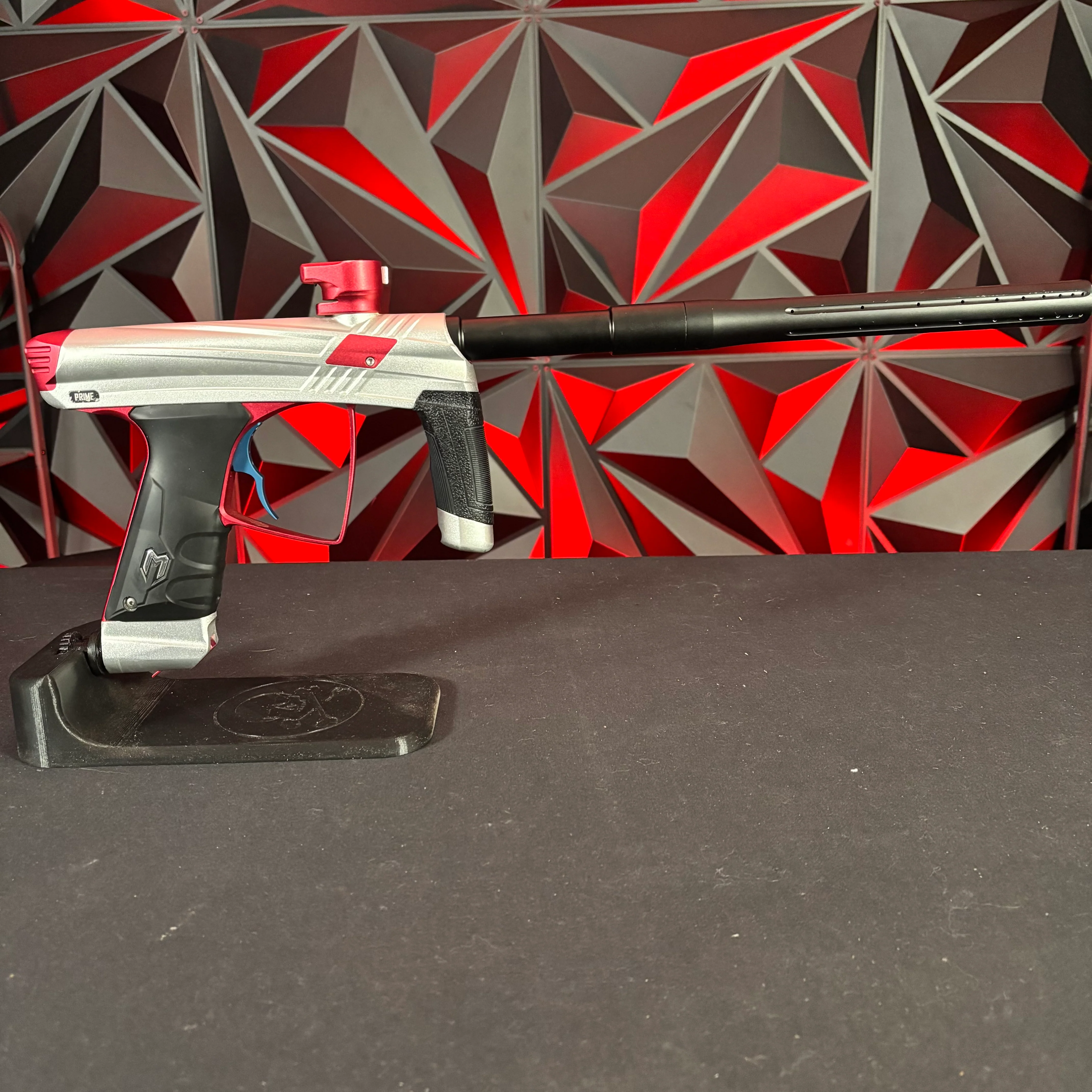 Used MacDev Prime XTS Paintball Gun - Silver/Red - Image 6