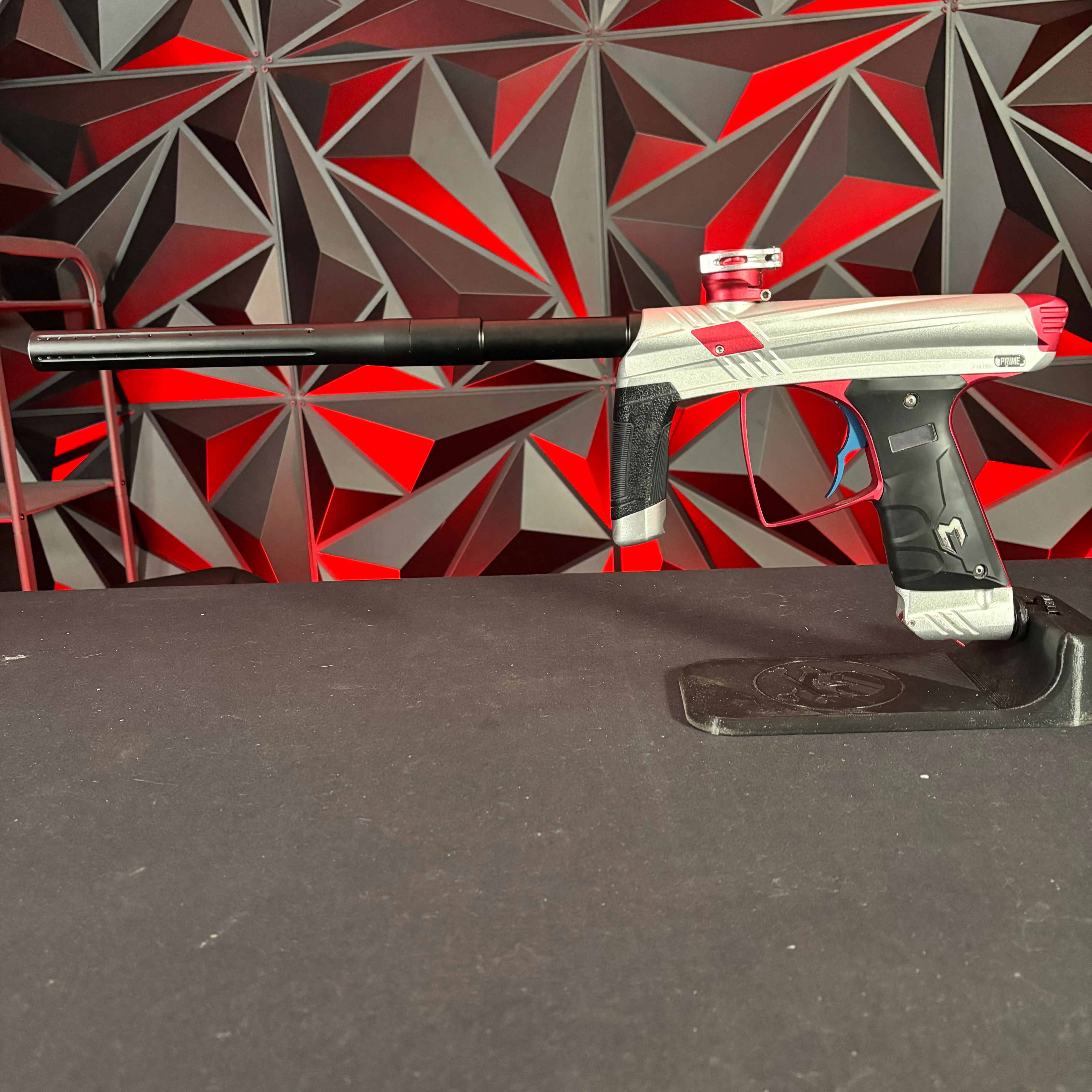 Used MacDev Prime XTS Paintball Gun - Silver/Red - Image 7