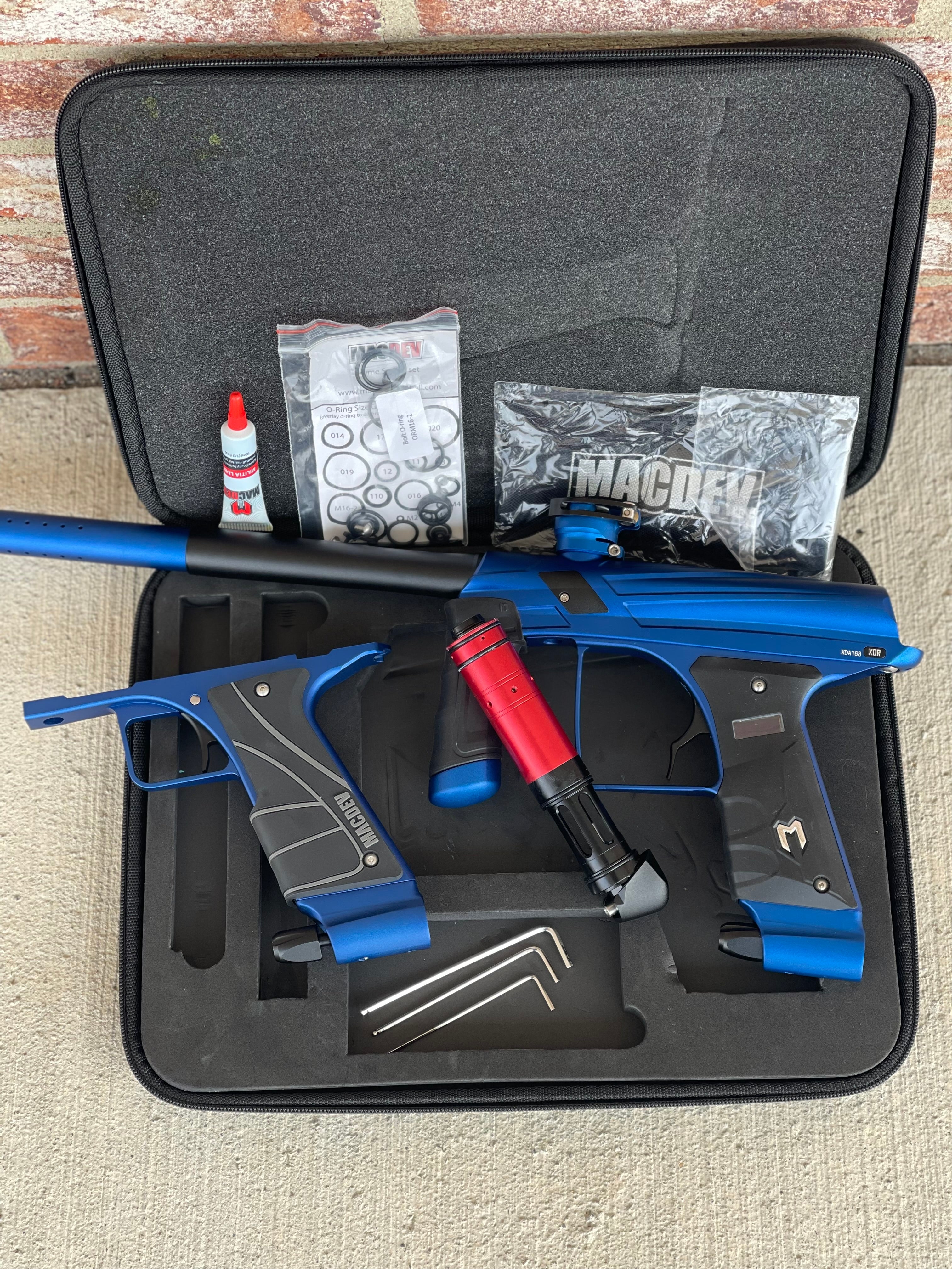 Used Macdev XDR Paintball Gun - Dust Blue with Mech Frame - Image 7